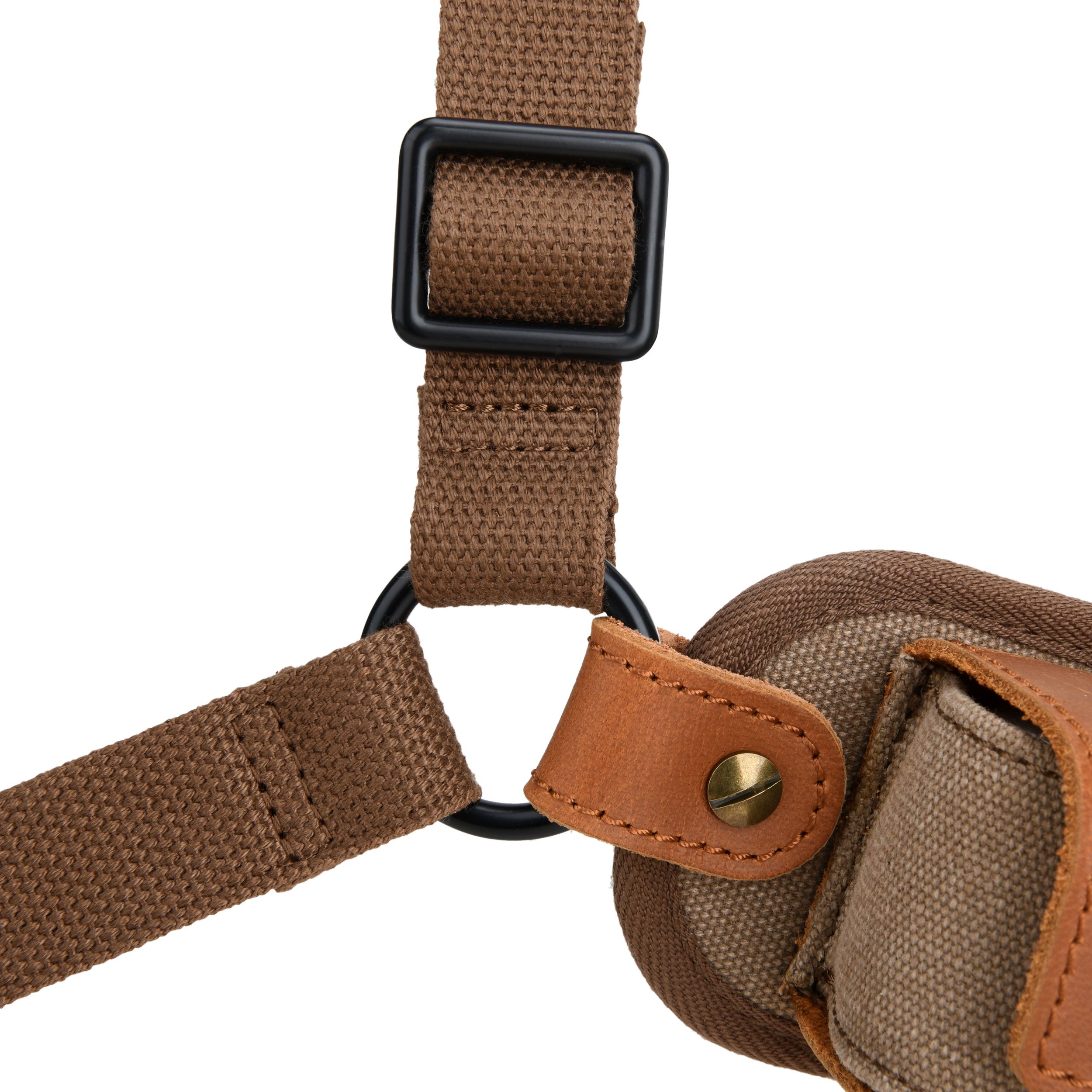 Canvas Pistol Chest Holster with Double Speedloader Holder Suit for Right Handed