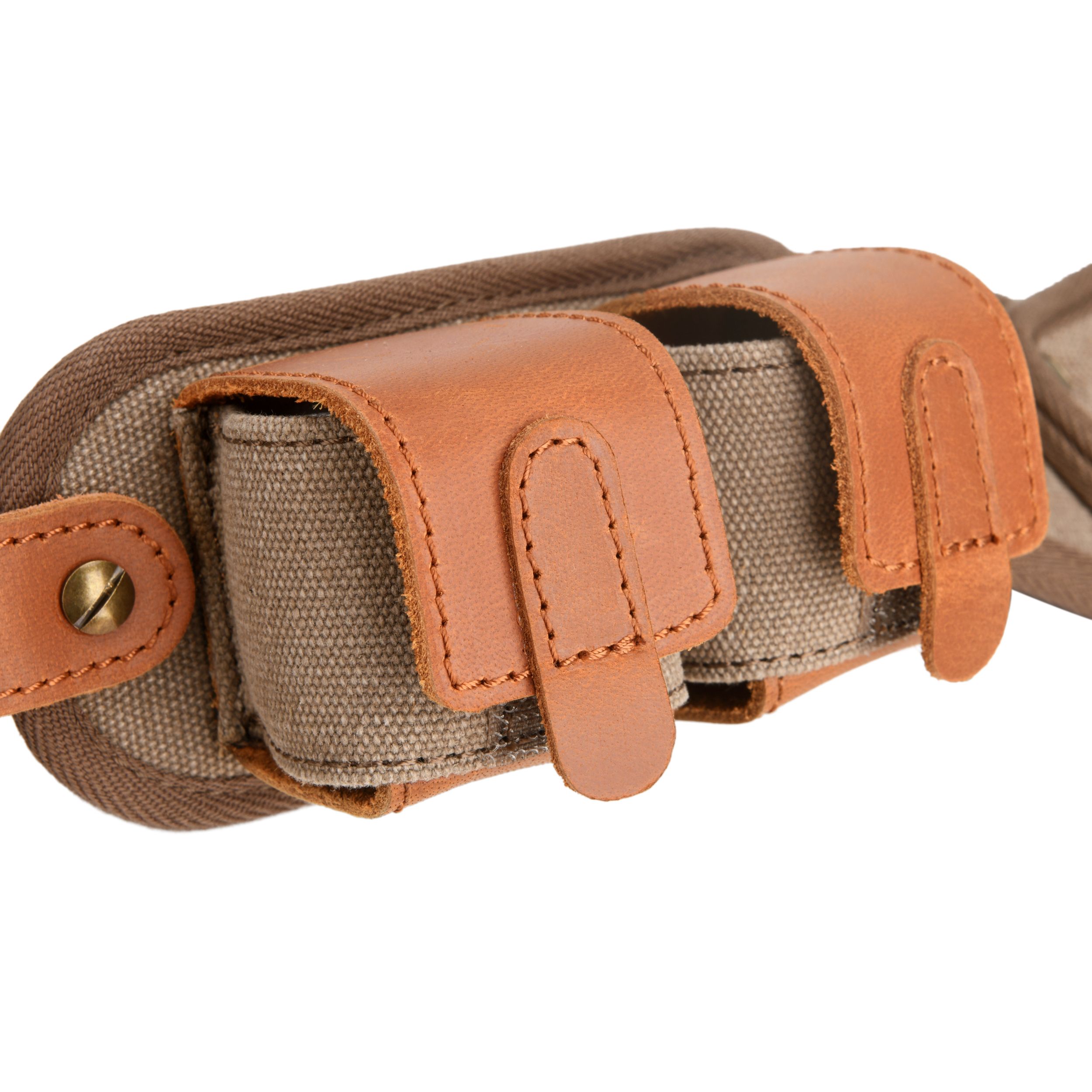Canvas Pistol Chest Holster with Double Speedloader Holder Suit for Right Handed