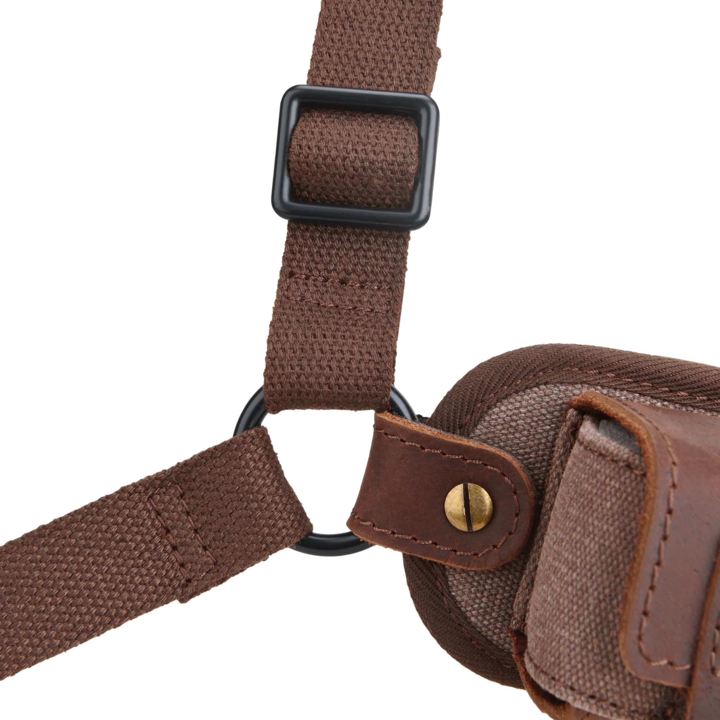 Canvas Pistol Chest Holster with Double Speedloader Holder Suit for Right Handed