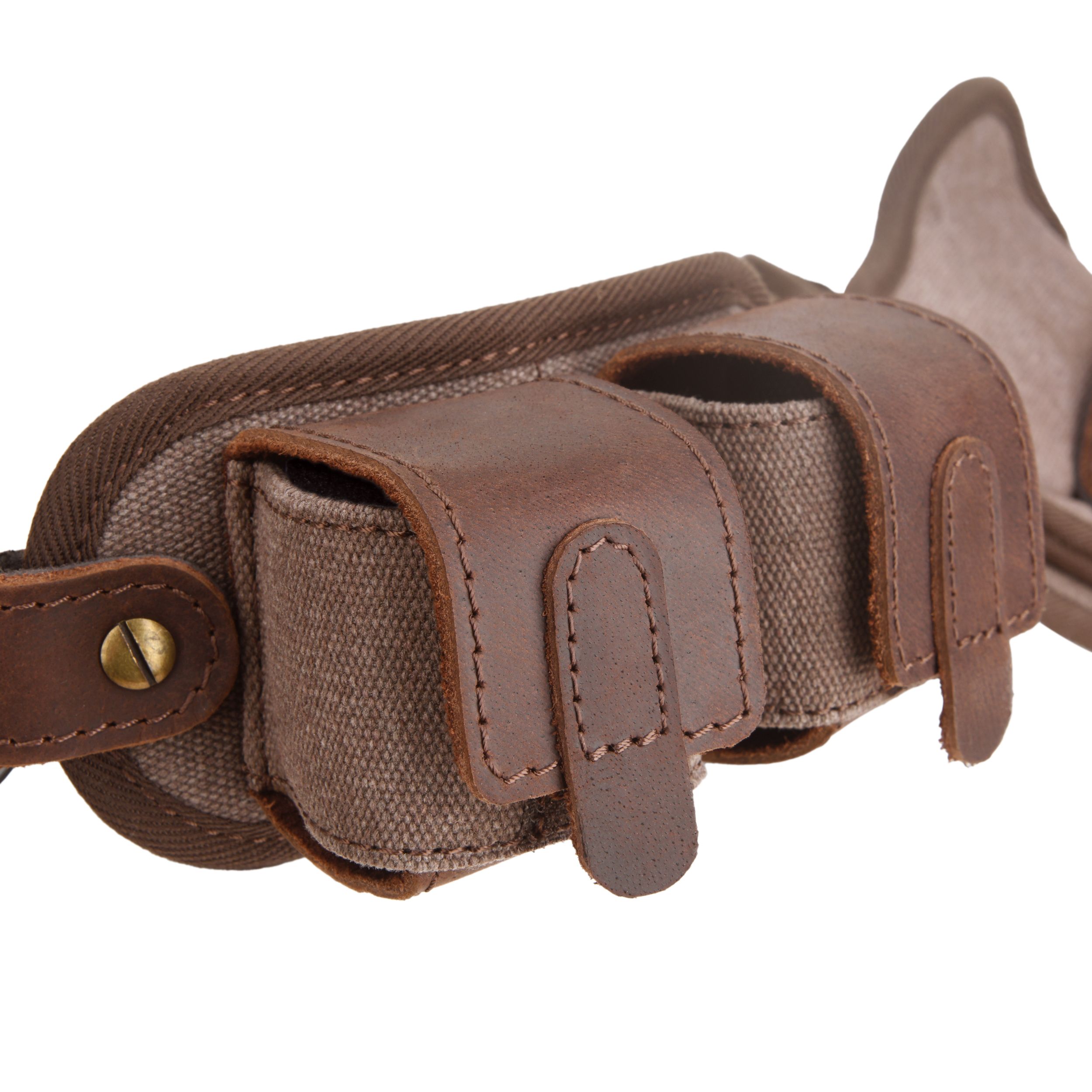 Canvas Pistol Chest Holster with Double Speedloader Holder Suit for Right Handed