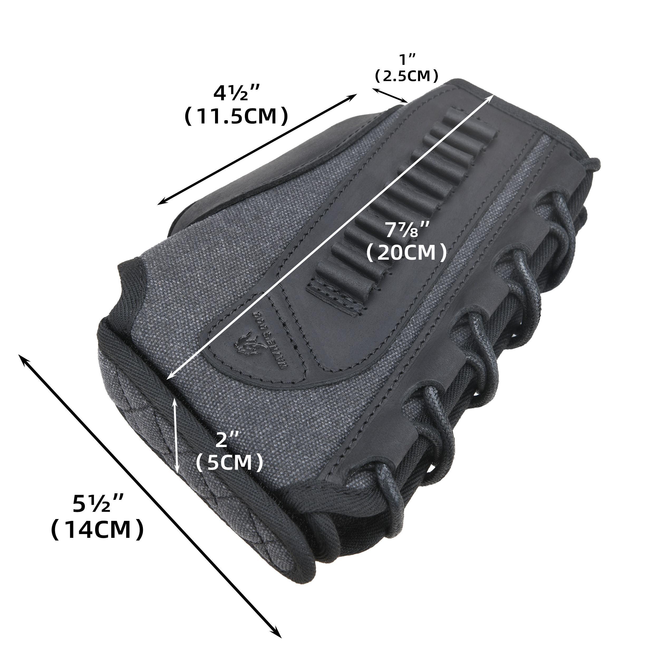WAYNE'S DOG Canvas Rifle Buttstock with 1 Inch Cheek Rest Riser for .30/30 .223 .22LR .308