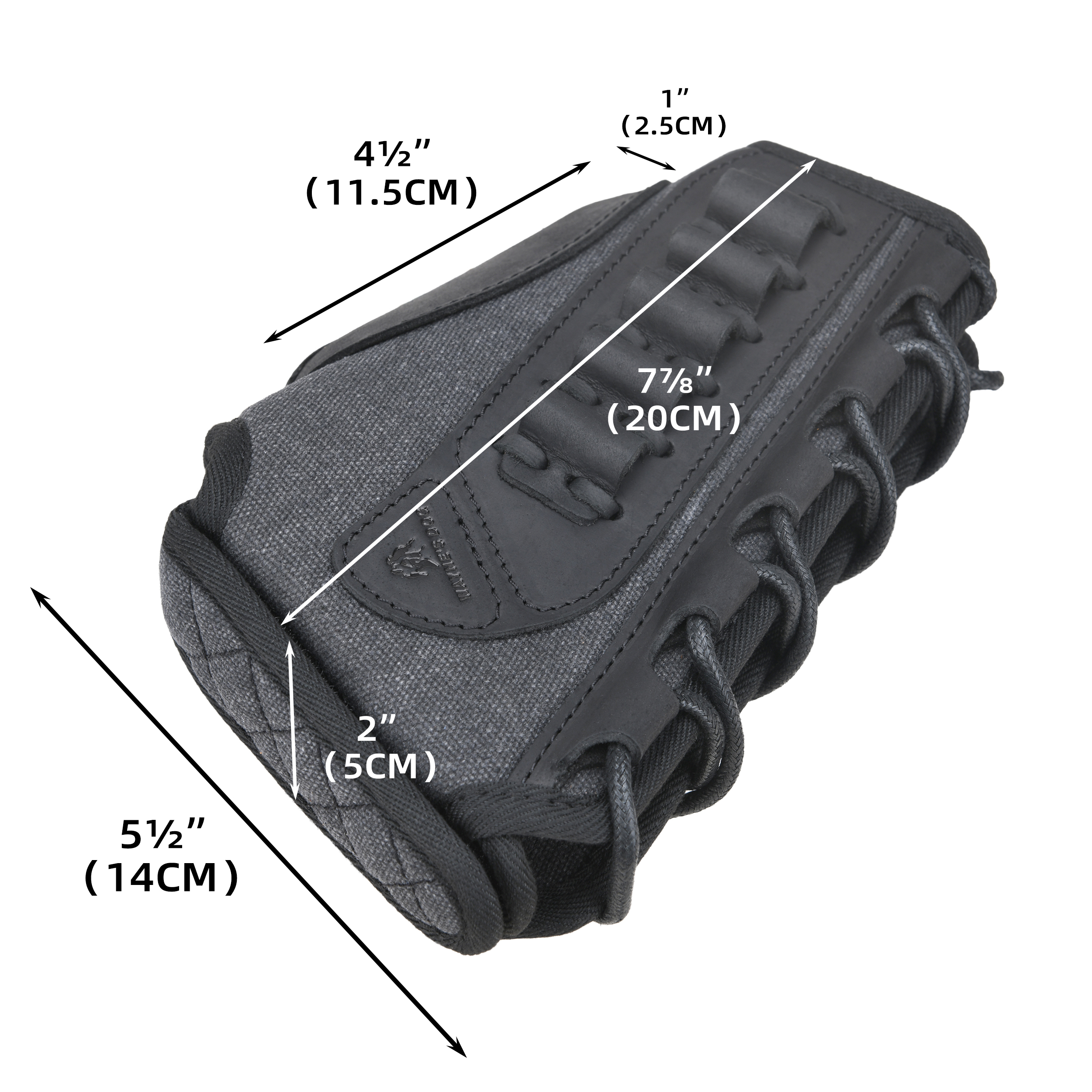 WAYNE'S DOG Canvas Rifle Buttstock with 1 Inch Cheek Rest Riser for .30/30 .223 .22LR .308