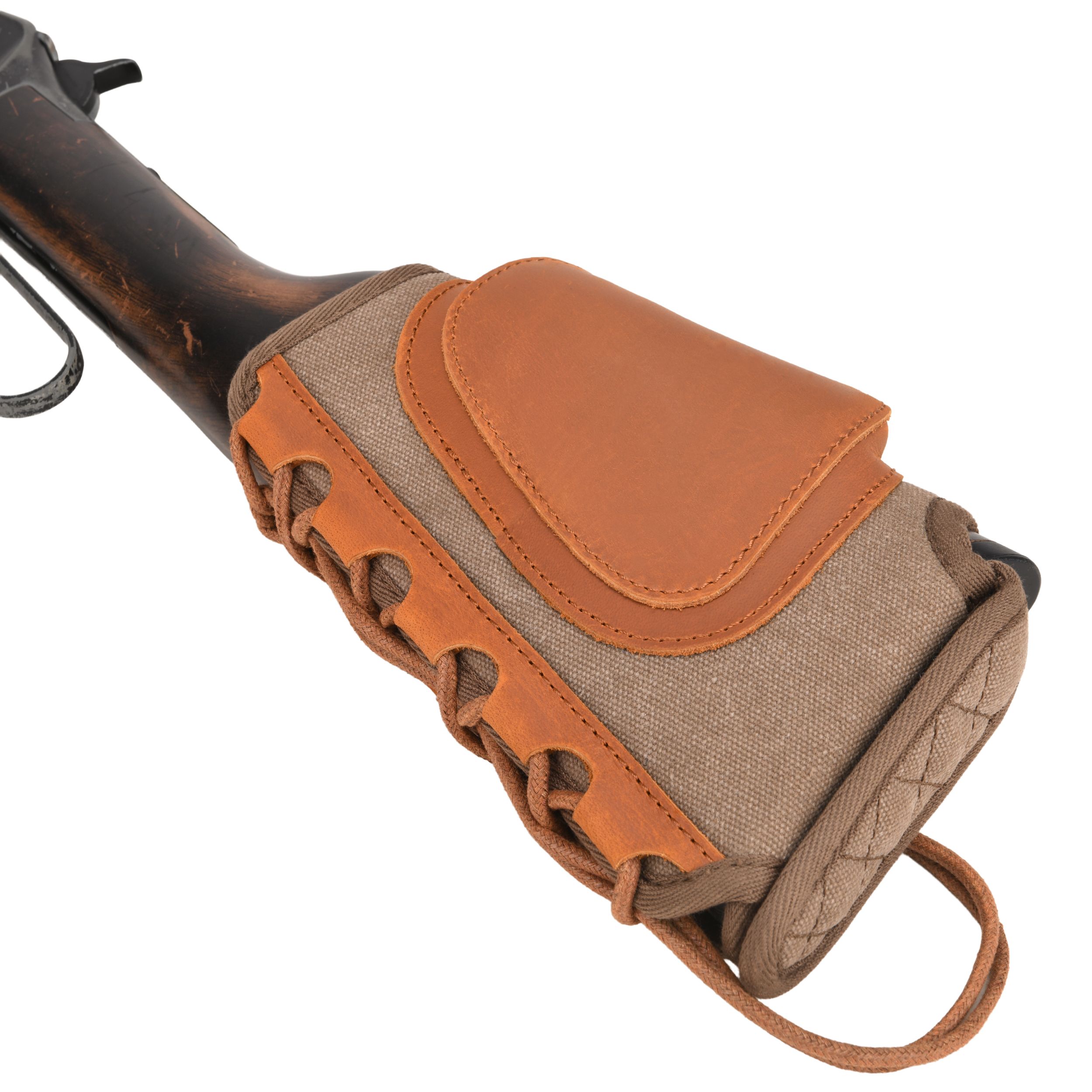WAYNE'S DOG Canvas Rifle Buttstock with 1 Inch Cheek Rest Riser for .30/30 .223 .22LR .308