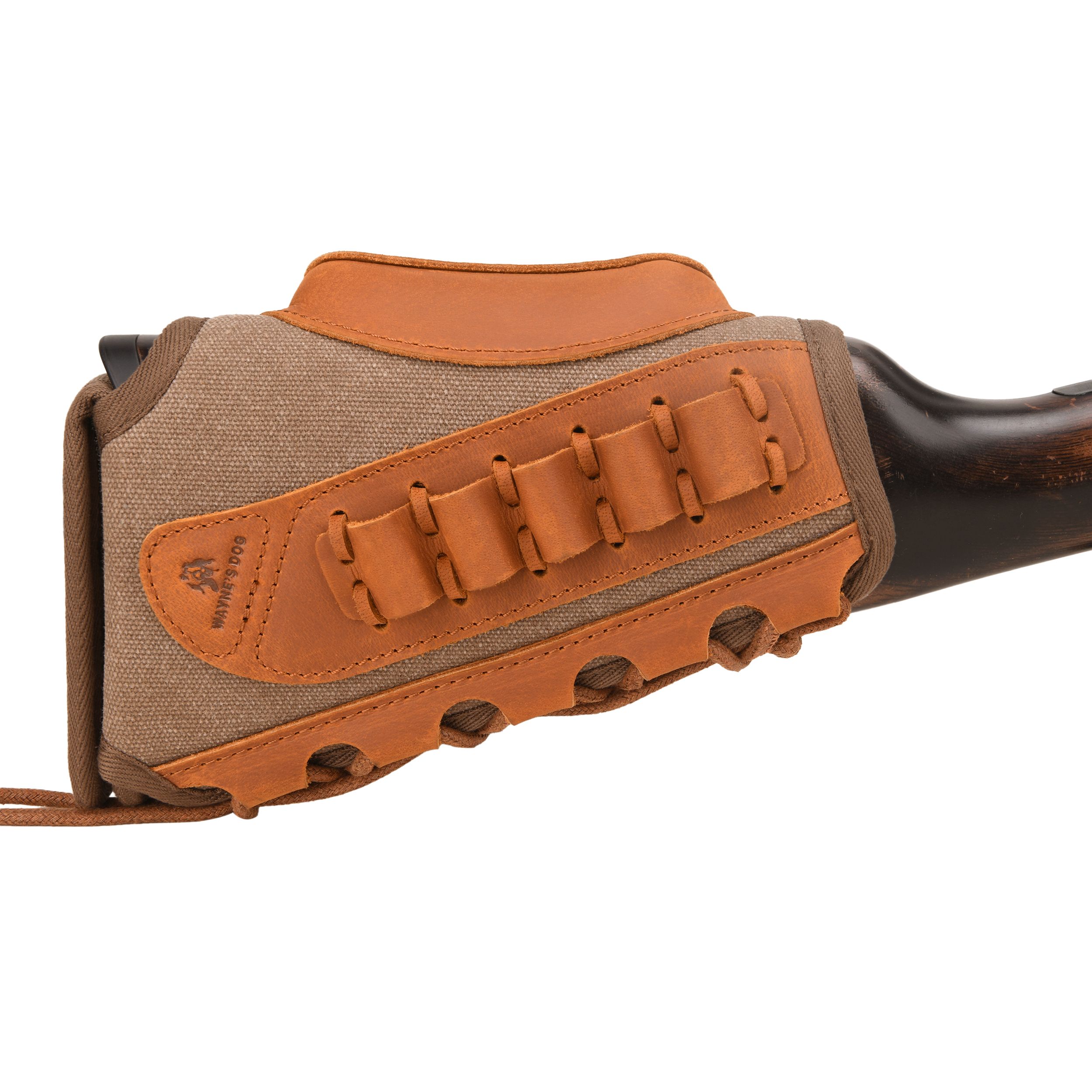 WAYNE'S DOG Canvas Rifle Buttstock with 1 Inch Cheek Rest Riser for .30/30 .223 .22LR .308