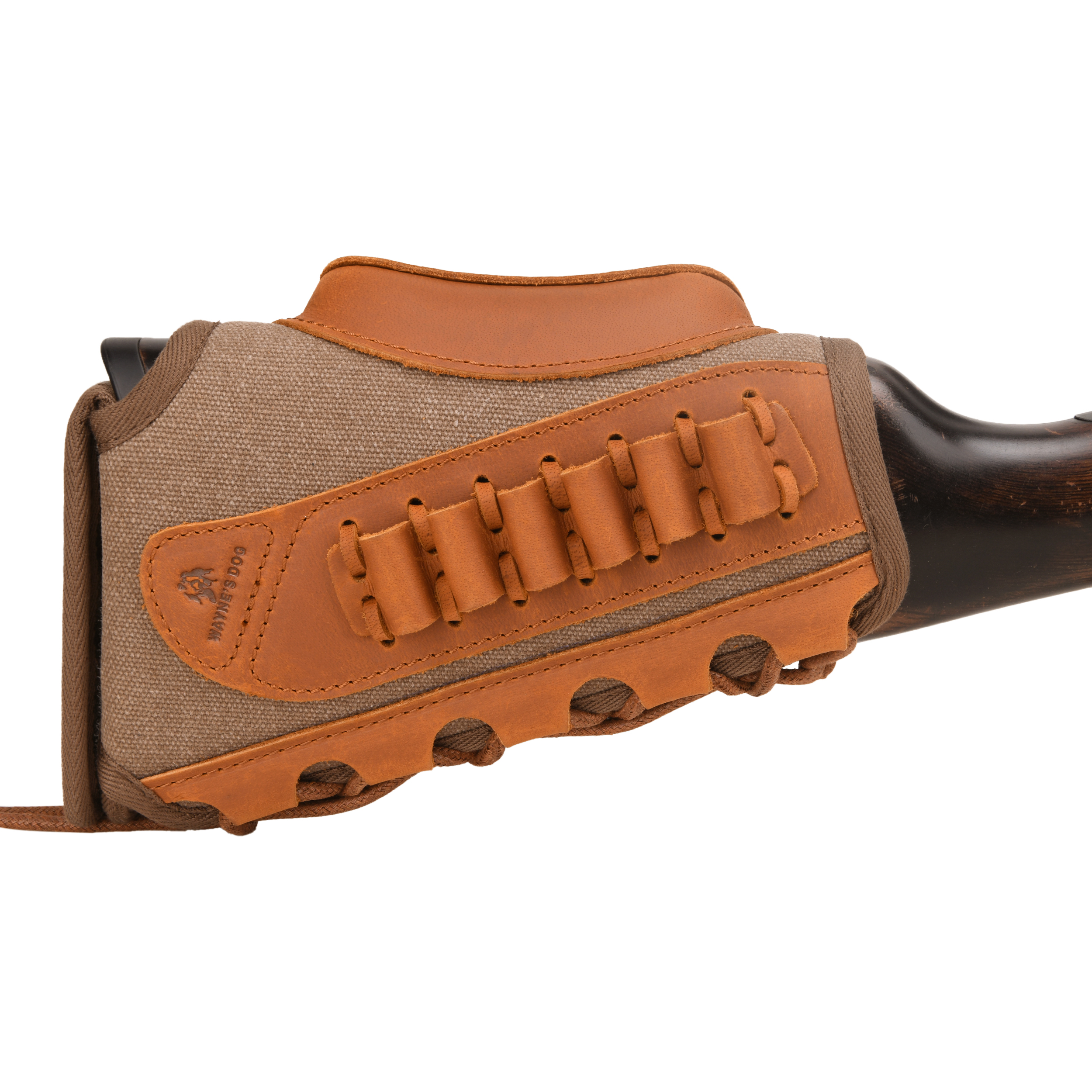WAYNE'S DOG Canvas Rifle Buttstock with 1 Inch Cheek Rest Riser for .30/30 .223 .22LR .308