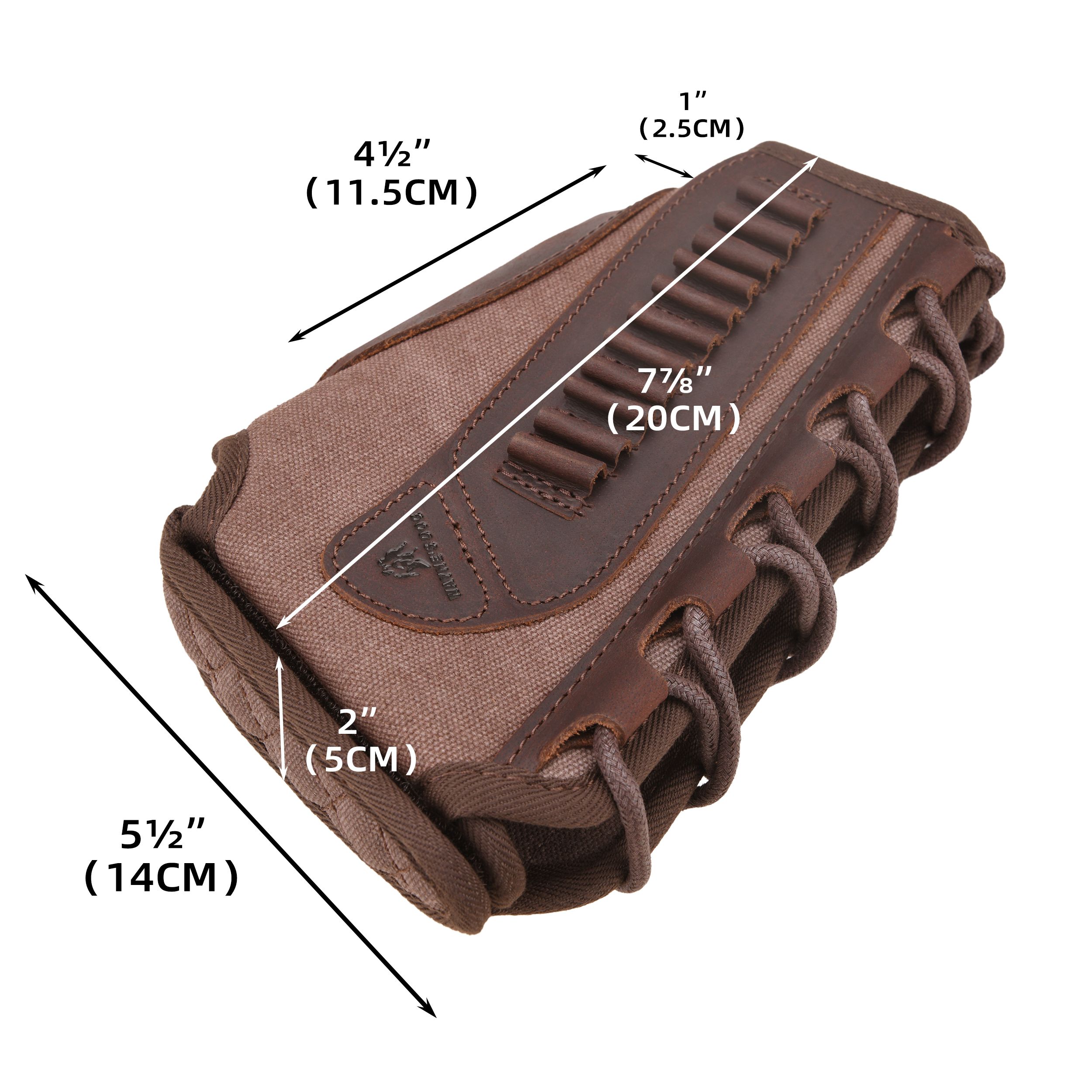 WAYNE'S DOG Canvas Rifle Buttstock with 1 Inch Cheek Rest Riser for .30/30 .223 .22LR .308