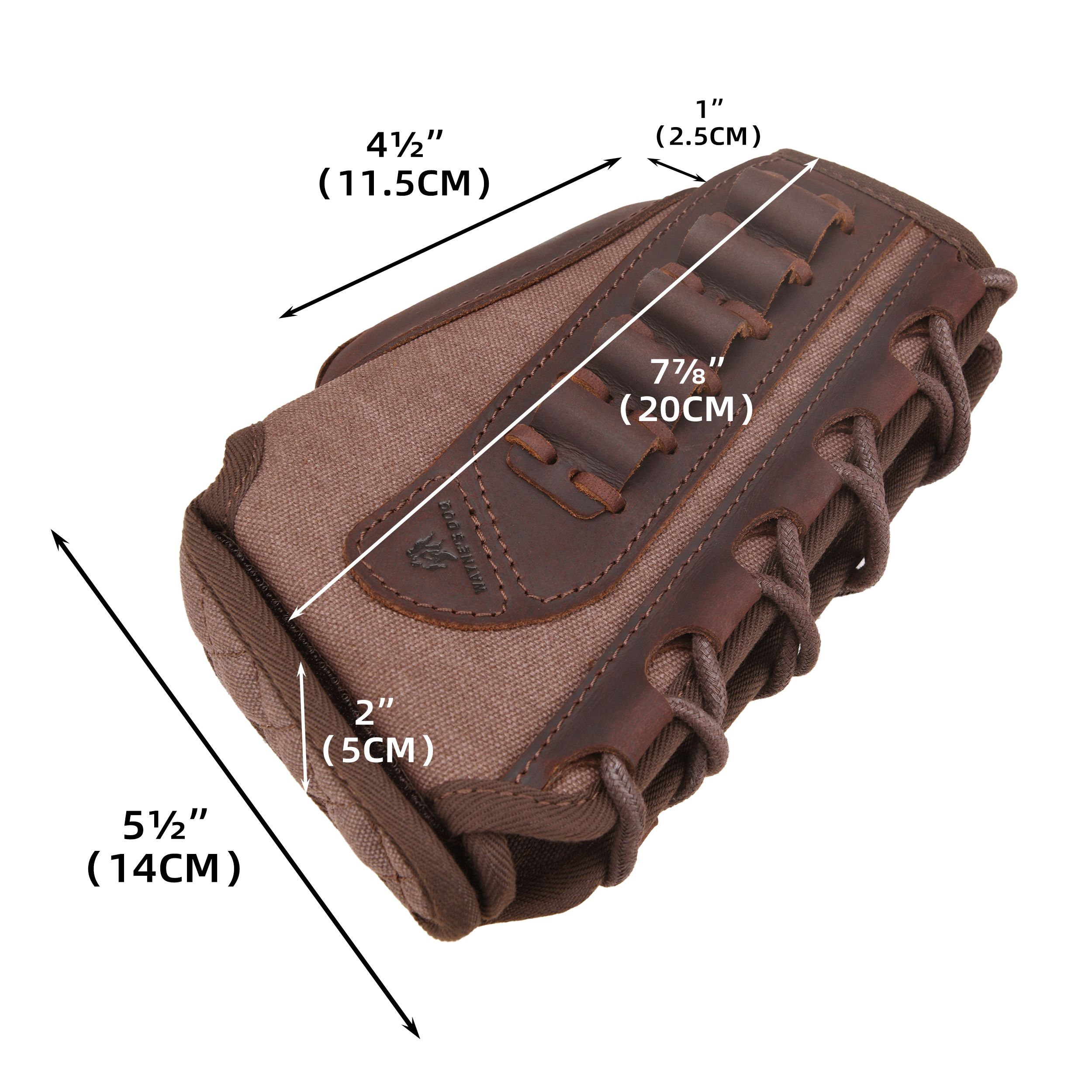 WAYNE'S DOG Canvas Rifle Buttstock with 1 Inch Cheek Rest Riser for .30/30 .223 .22LR .308