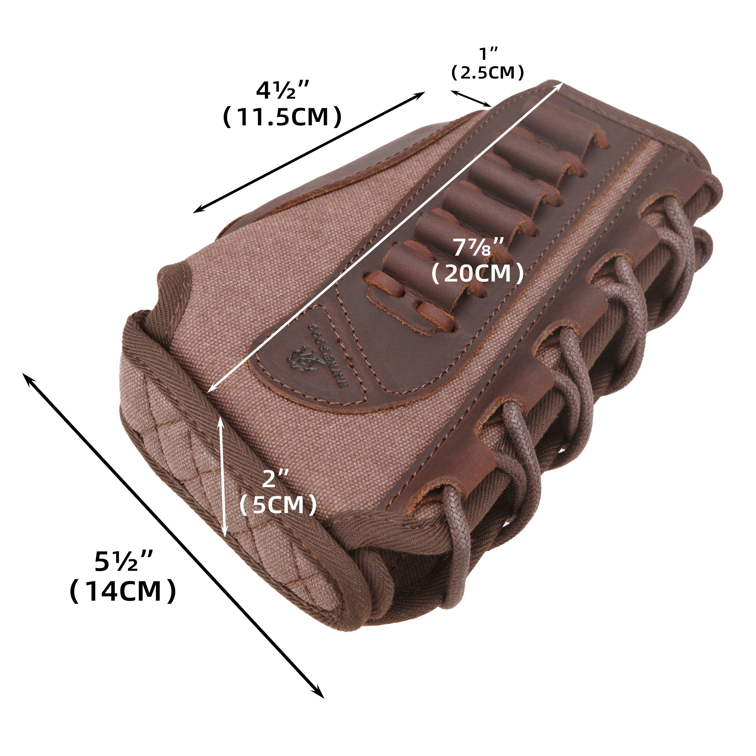 WAYNE'S DOG Canvas Rifle Buttstock with 1 Inch Cheek Rest Riser for .30/30 .223 .22LR .308