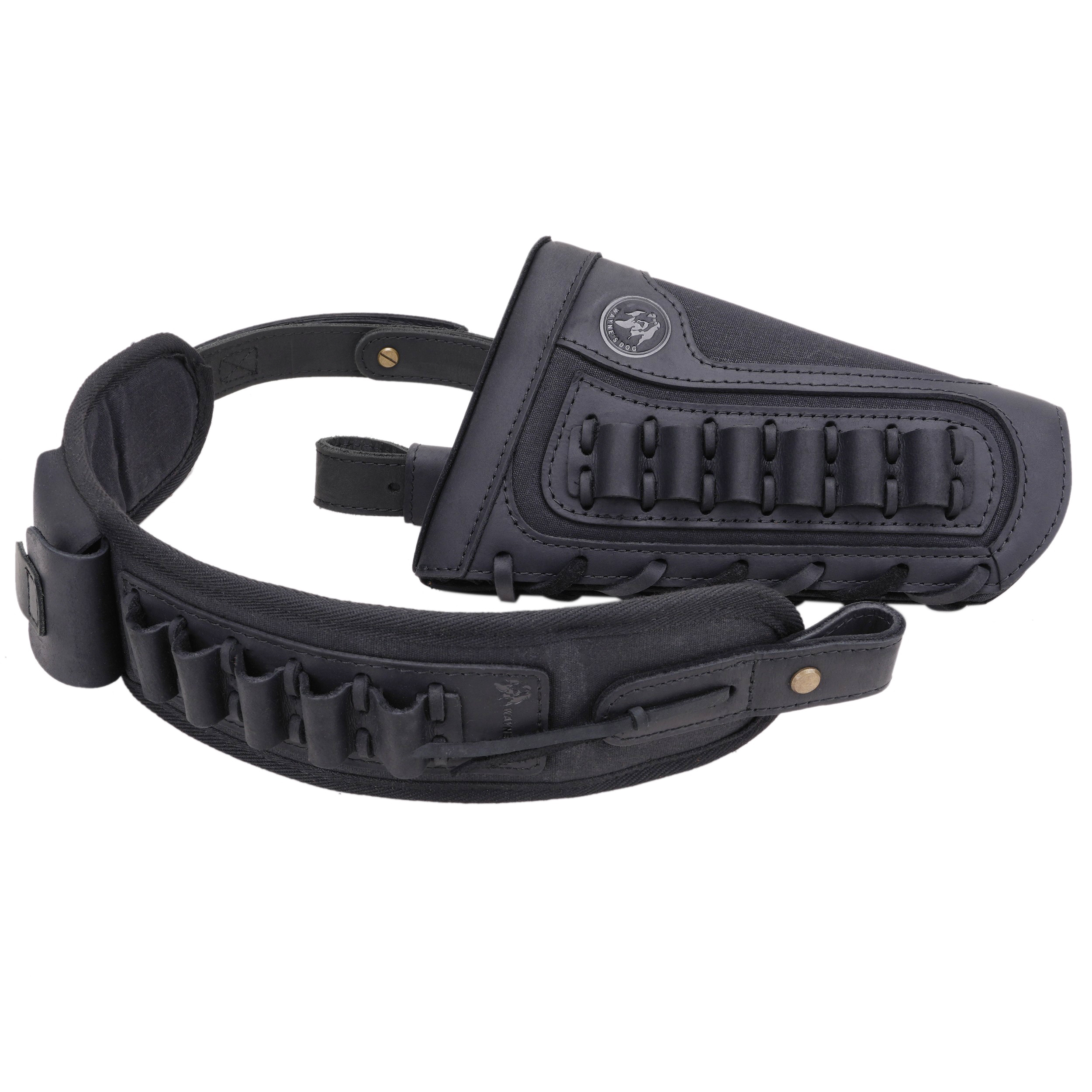 1 Combo Leather Rifle Shotgun Buttstock with Sling.22LR.357.308 12GA