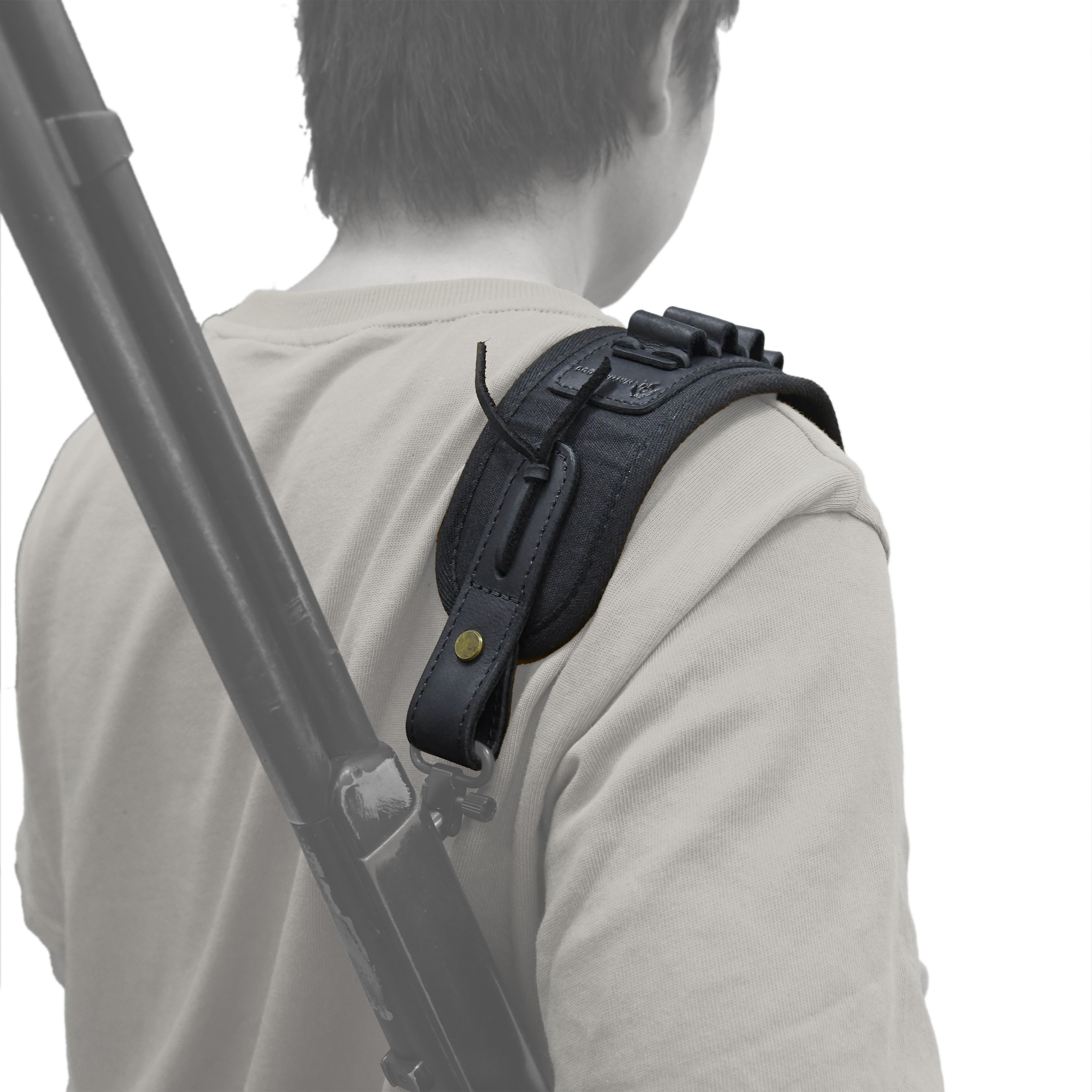 1 Combo Leather Rifle Shotgun Buttstock with Sling.22LR.357.308 12GA