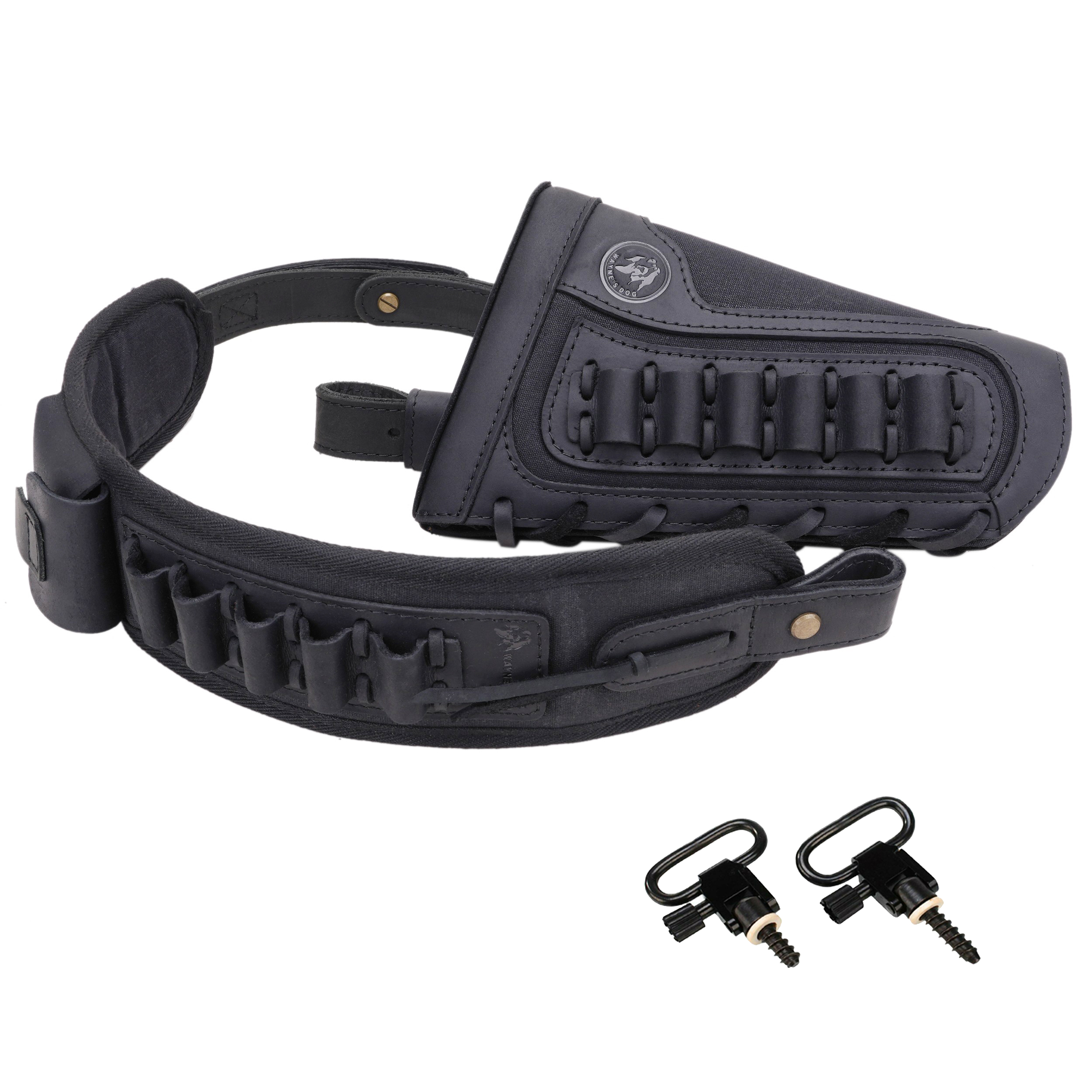 1 Combo Leather Rifle Shotgun Buttstock with Sling.22LR.357.308 12GA