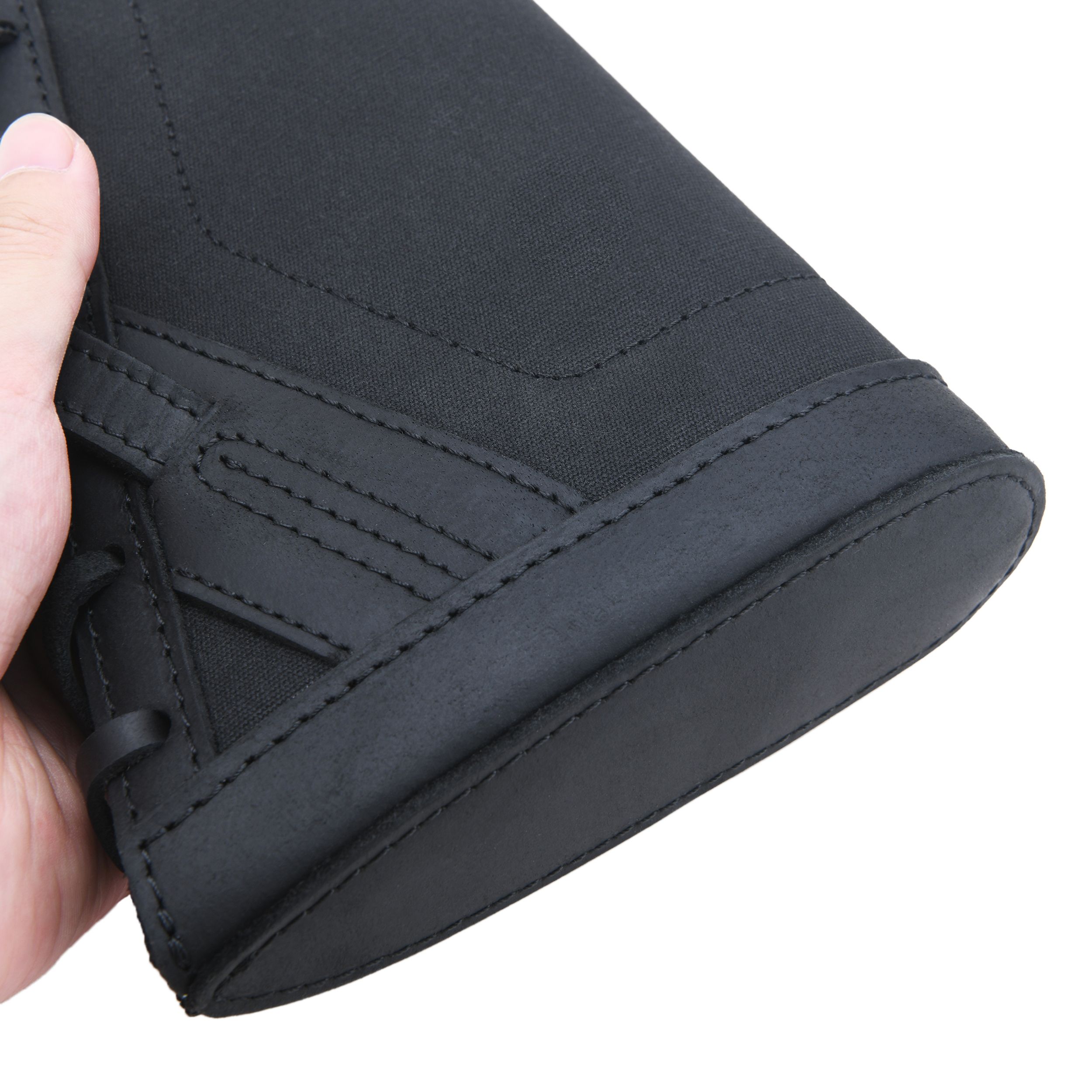 Leather No Drill Rifle Cheek Rest Buttstock Hunting Magazine Pouch