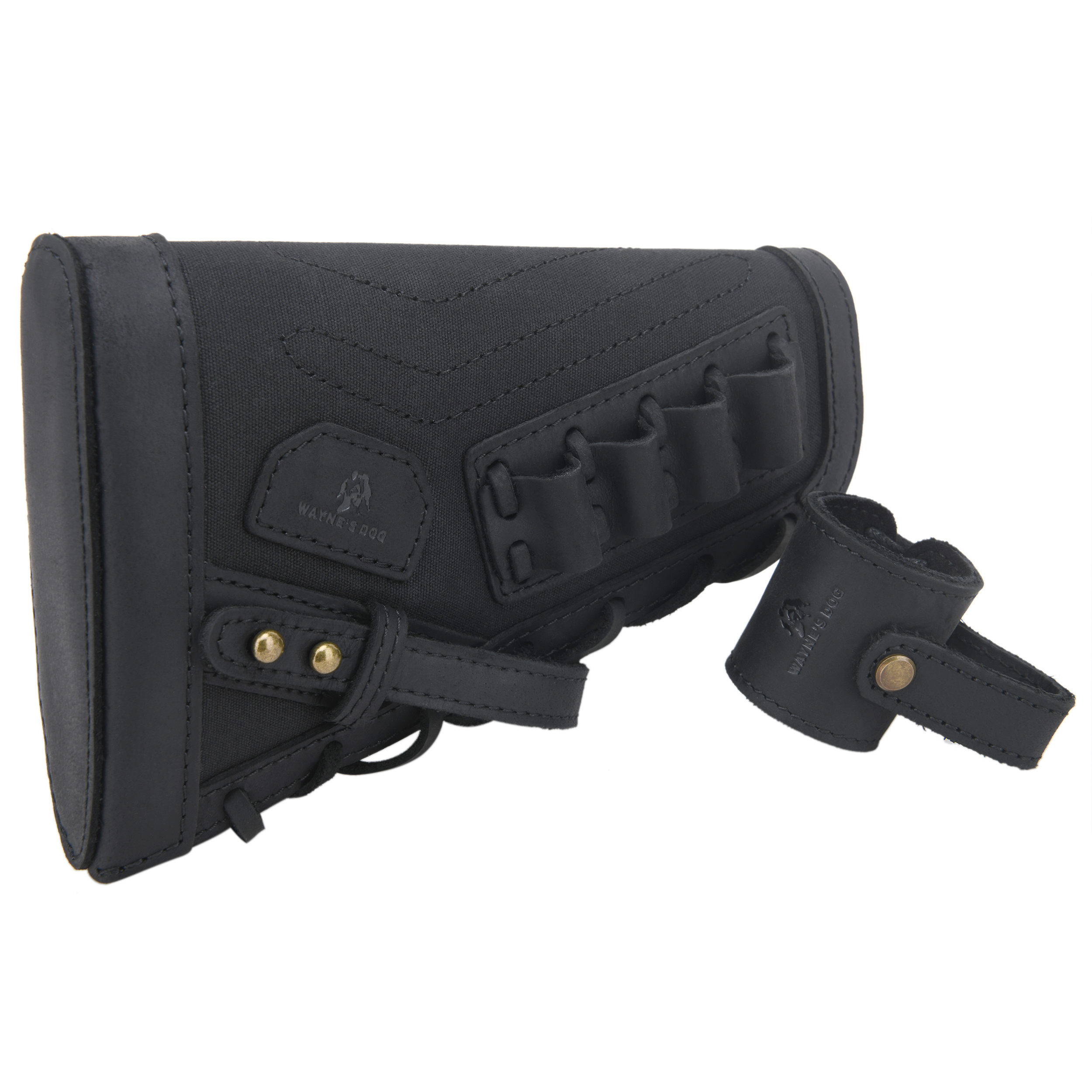 No Drill Gun Cheek Rest Buttstock with Leather Barrel Mount Loops