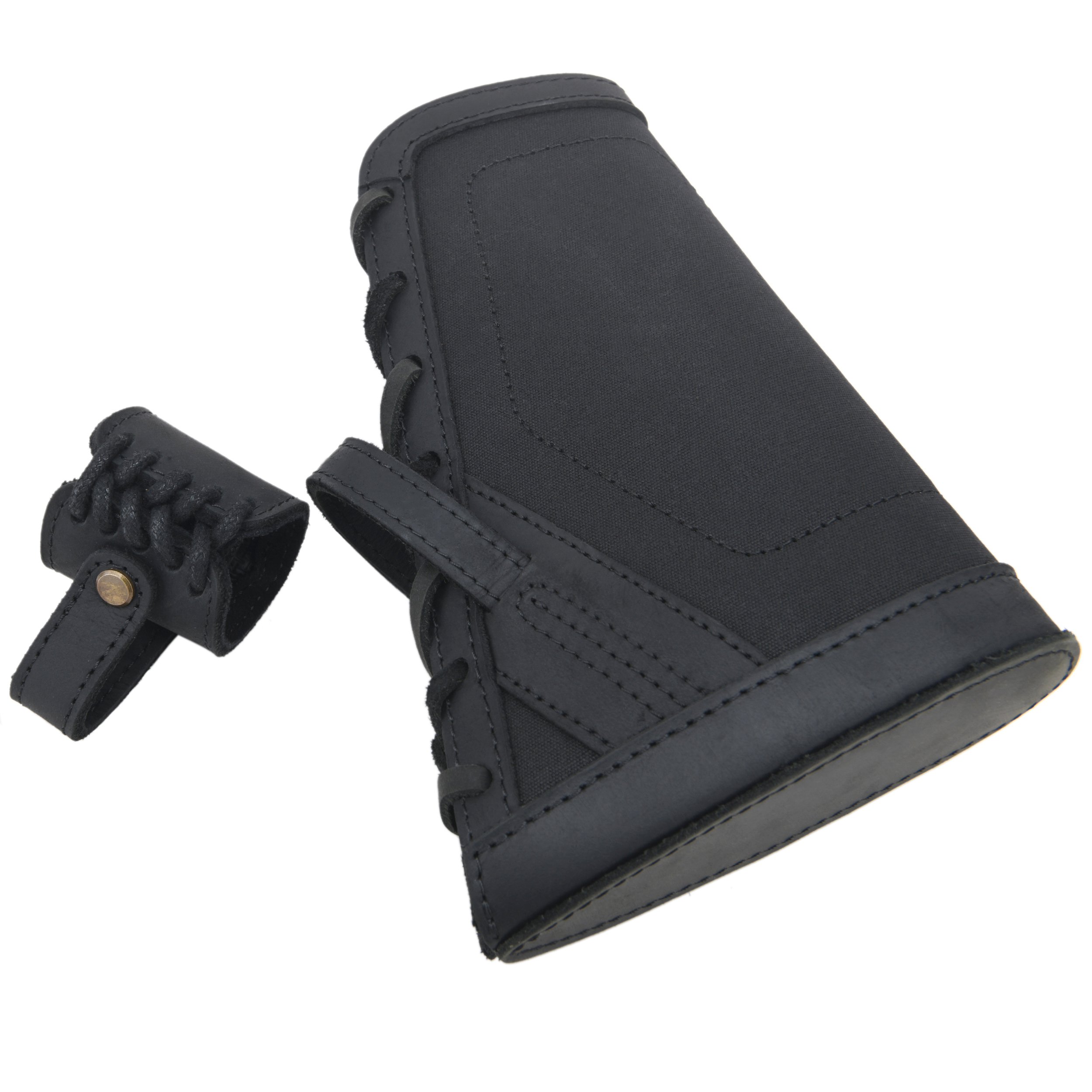 No Drill Gun Cheek Rest Buttstock with Leather Barrel Mount Loops