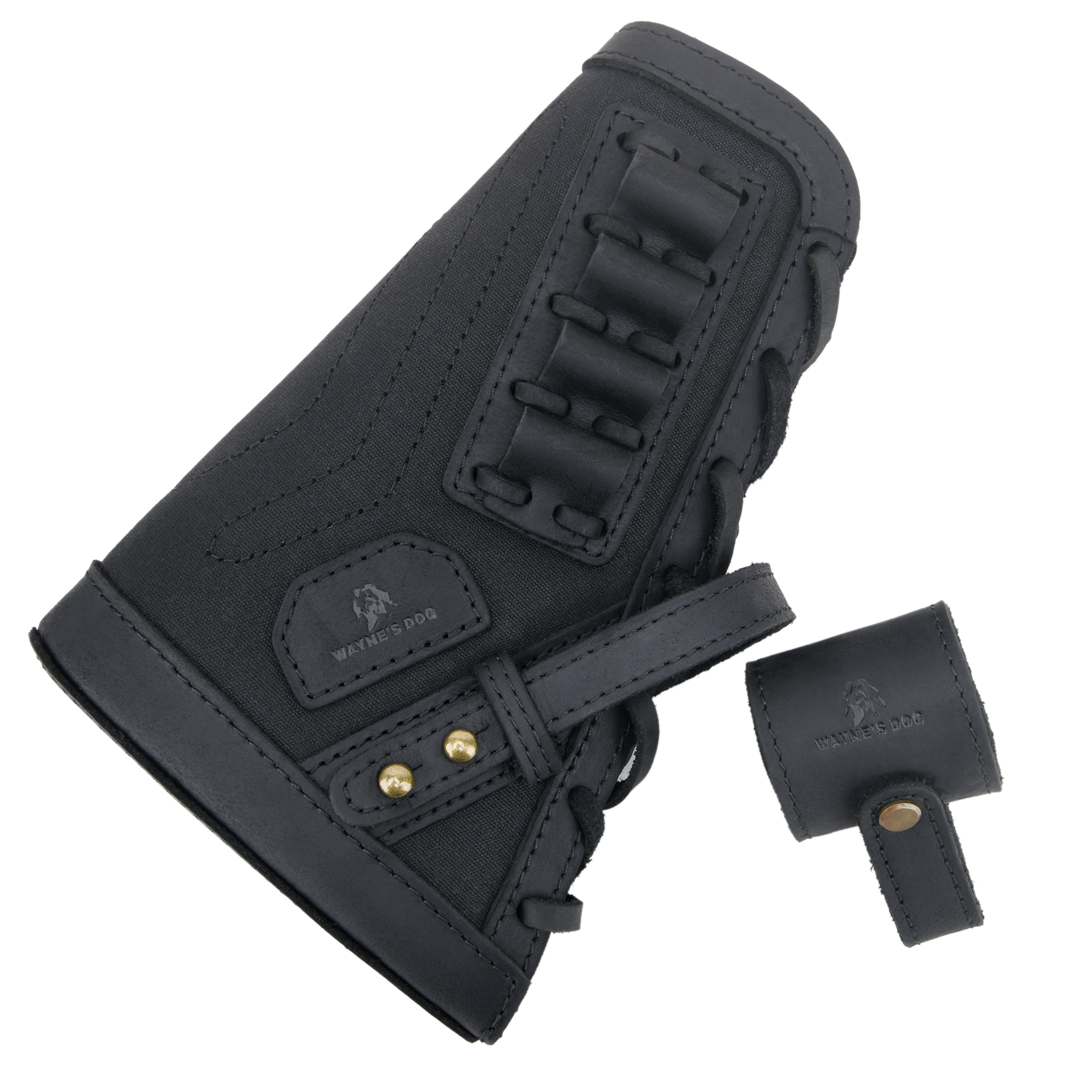 No Drill Gun Cheek Rest Buttstock with Leather Barrel Mount Loops