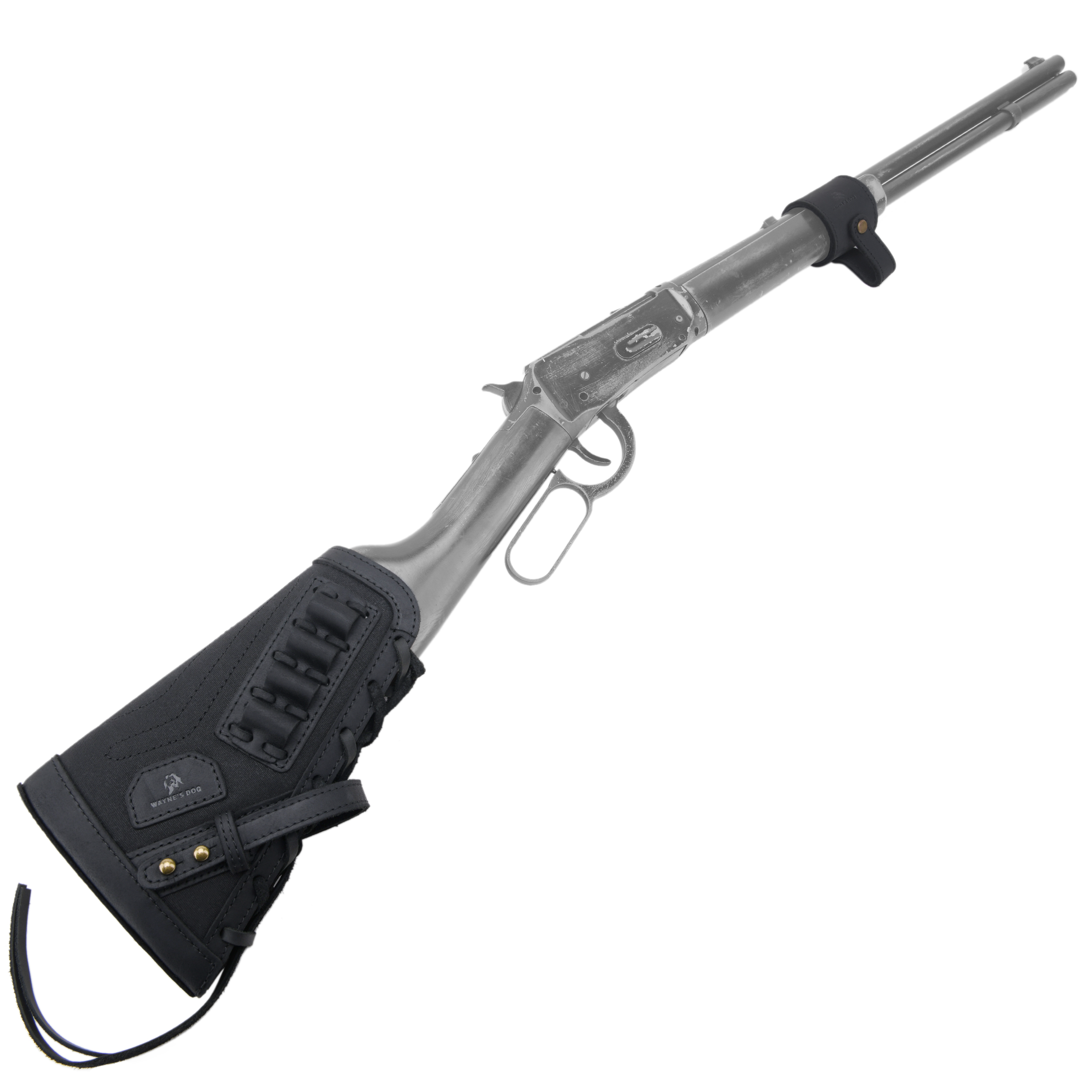 No Drill Gun Cheek Rest Buttstock with Leather Barrel Mount Loops