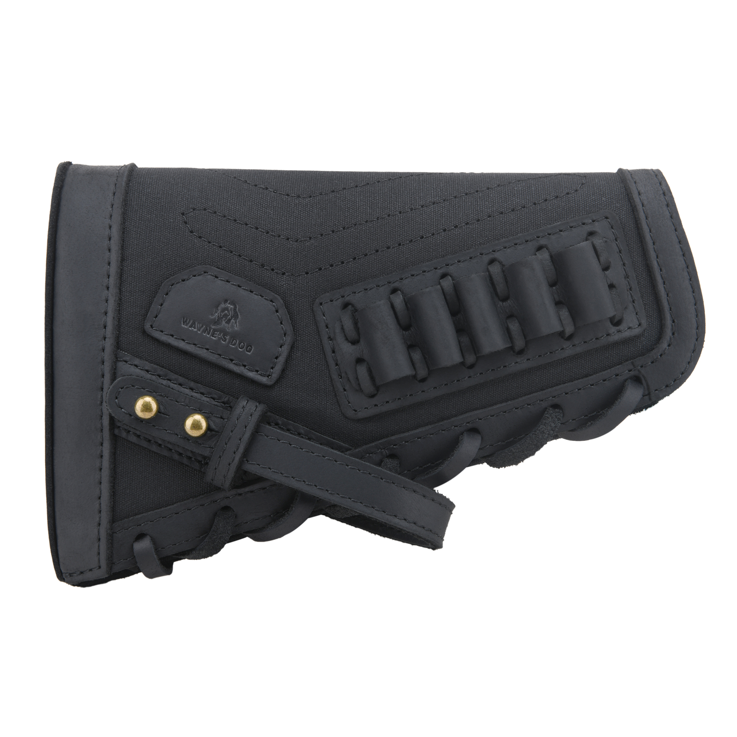Leather No Drill Rifle Cheek Rest Buttstock Hunting Magazine Pouch