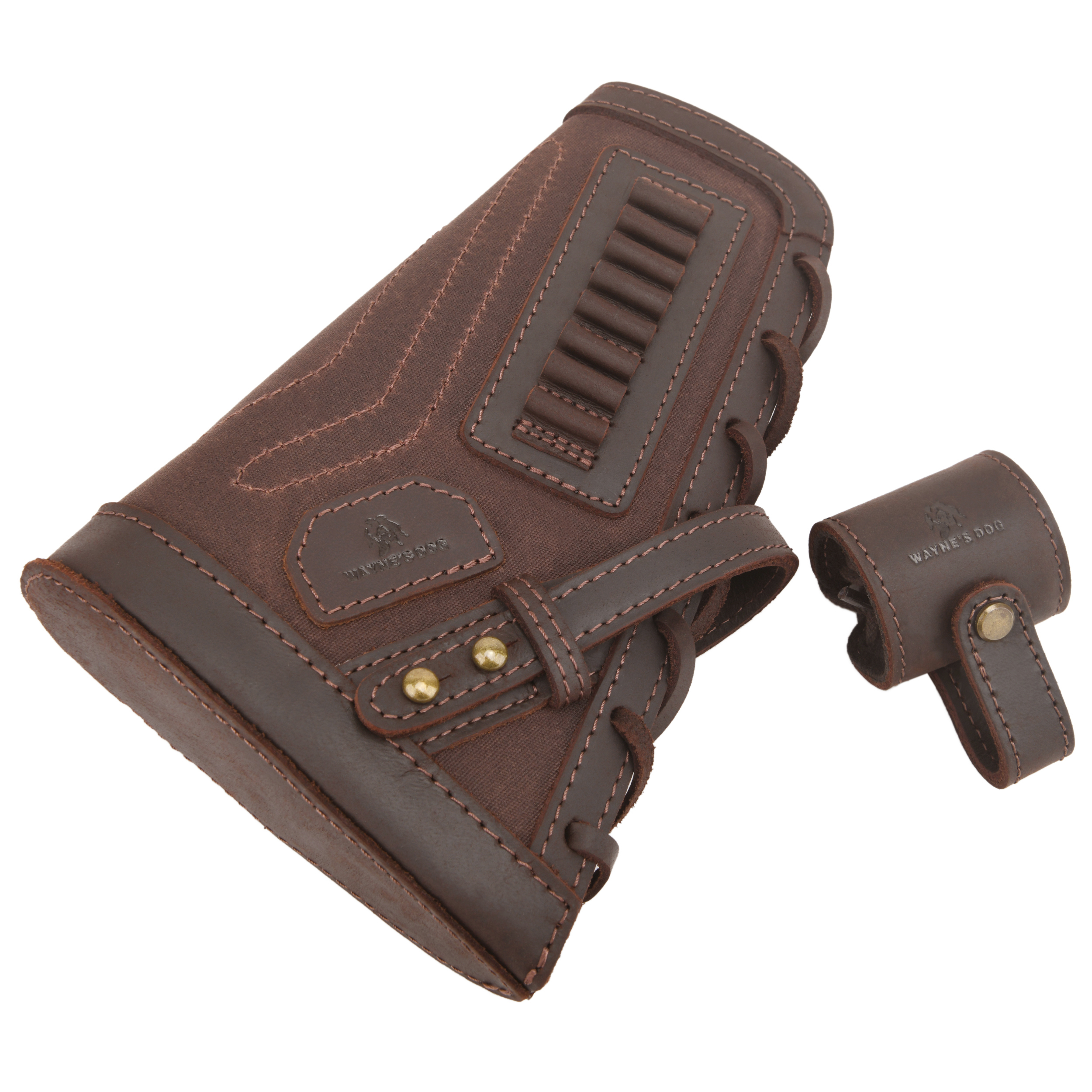 No Drill Gun Cheek Rest Buttstock with Leather Barrel Mount Loops