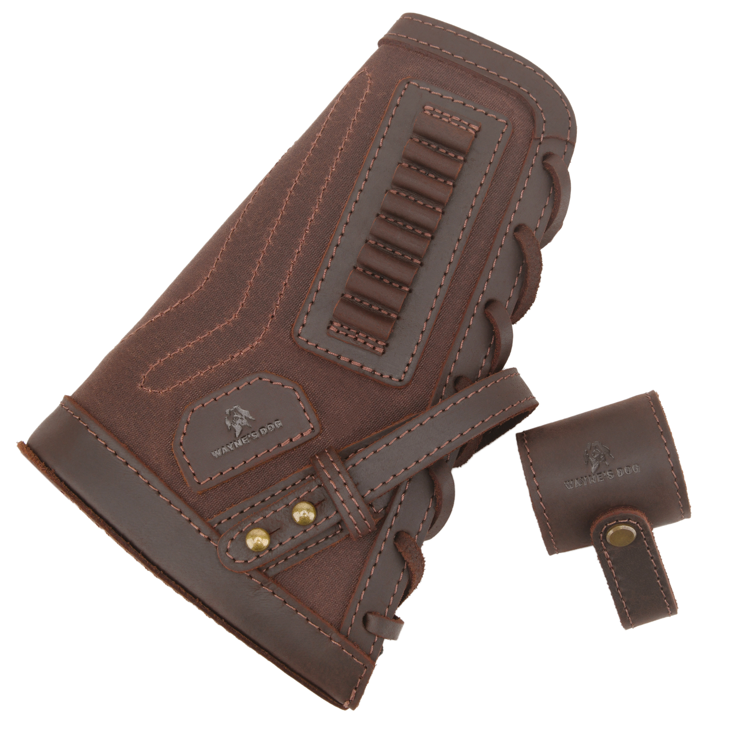 No Drill Gun Cheek Rest Buttstock with Leather Barrel Mount Loops