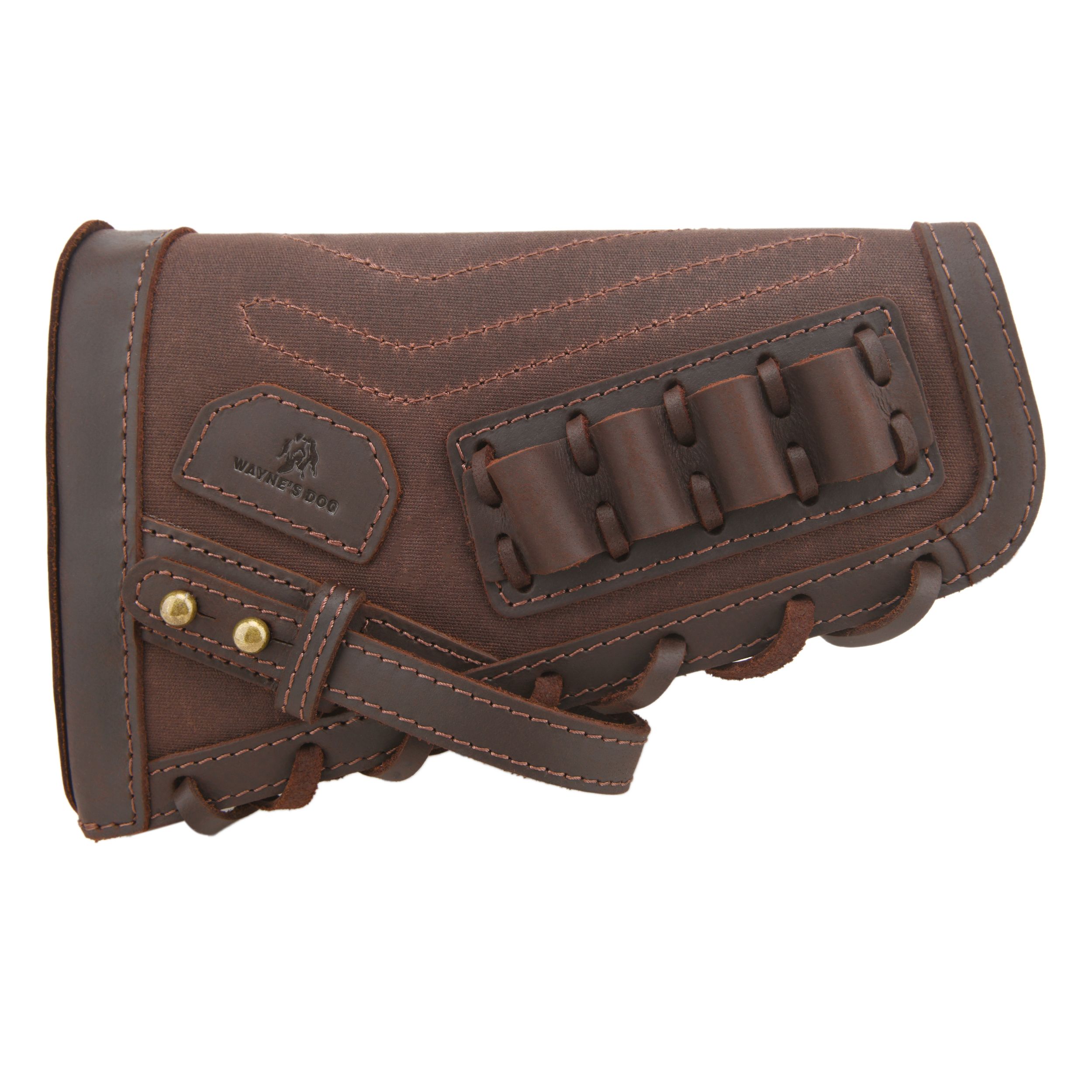Leather No Drill Rifle Cheek Rest Buttstock Hunting Magazine Pouch
