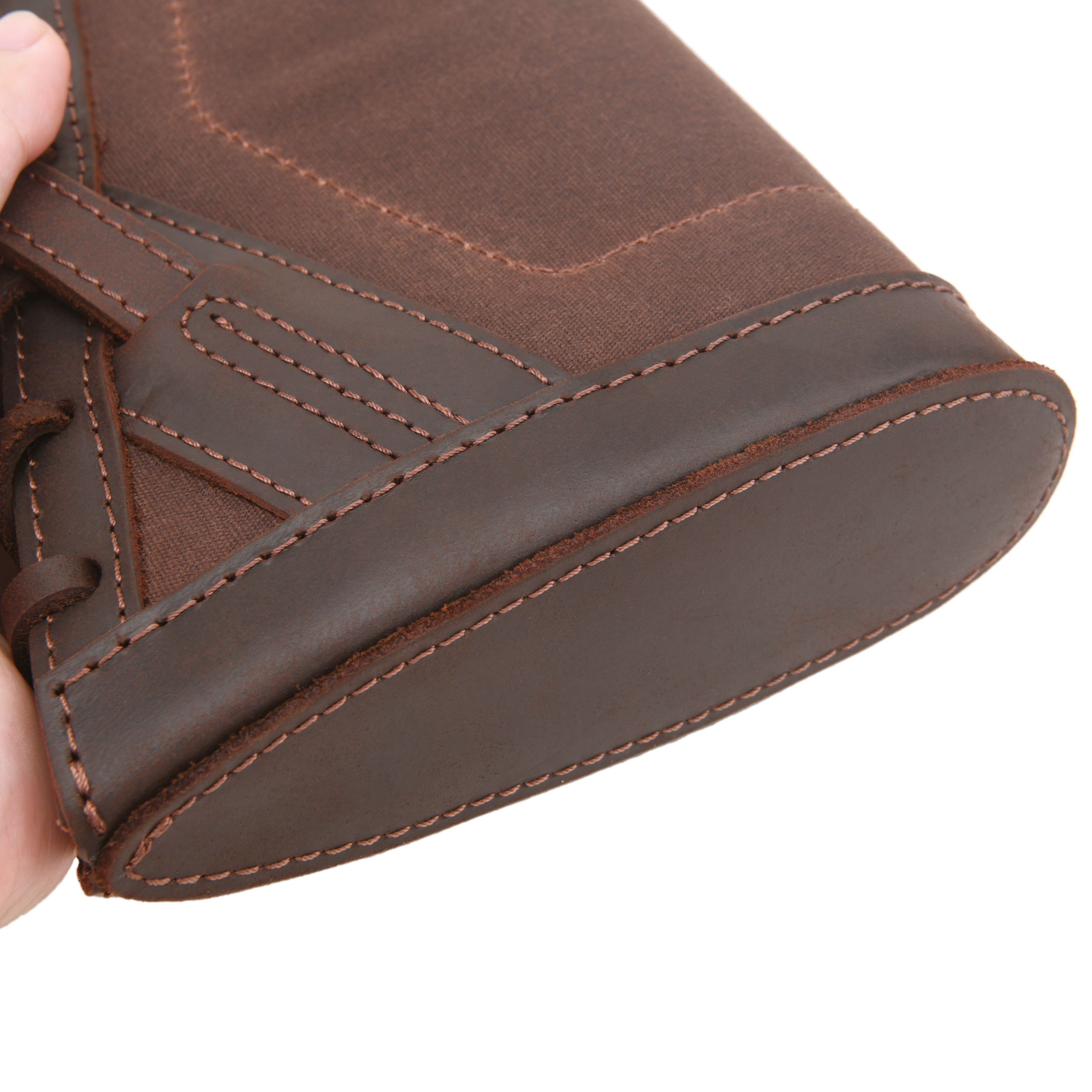Leather No Drill Rifle Cheek Rest Buttstock Hunting Magazine Pouch