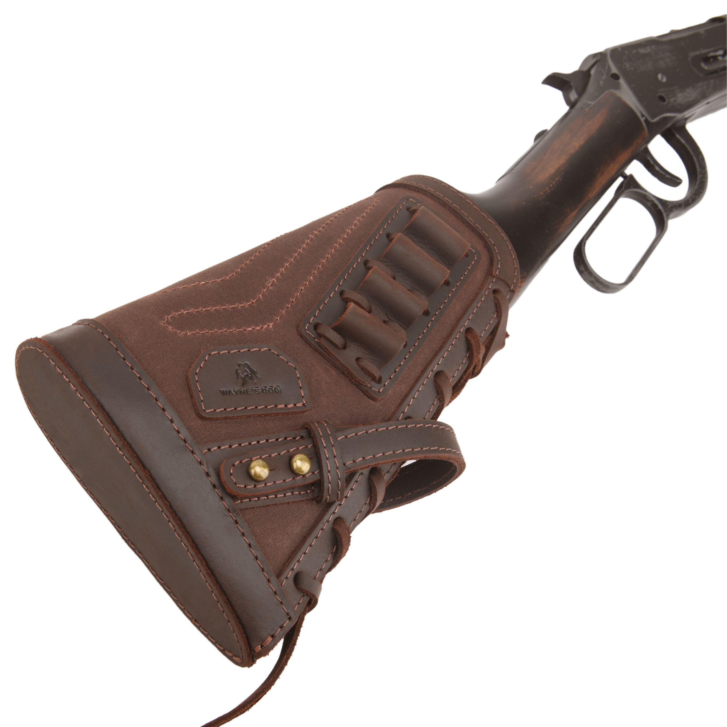 Leather No Drill Rifle Cheek Rest Buttstock Hunting Magazine Pouch