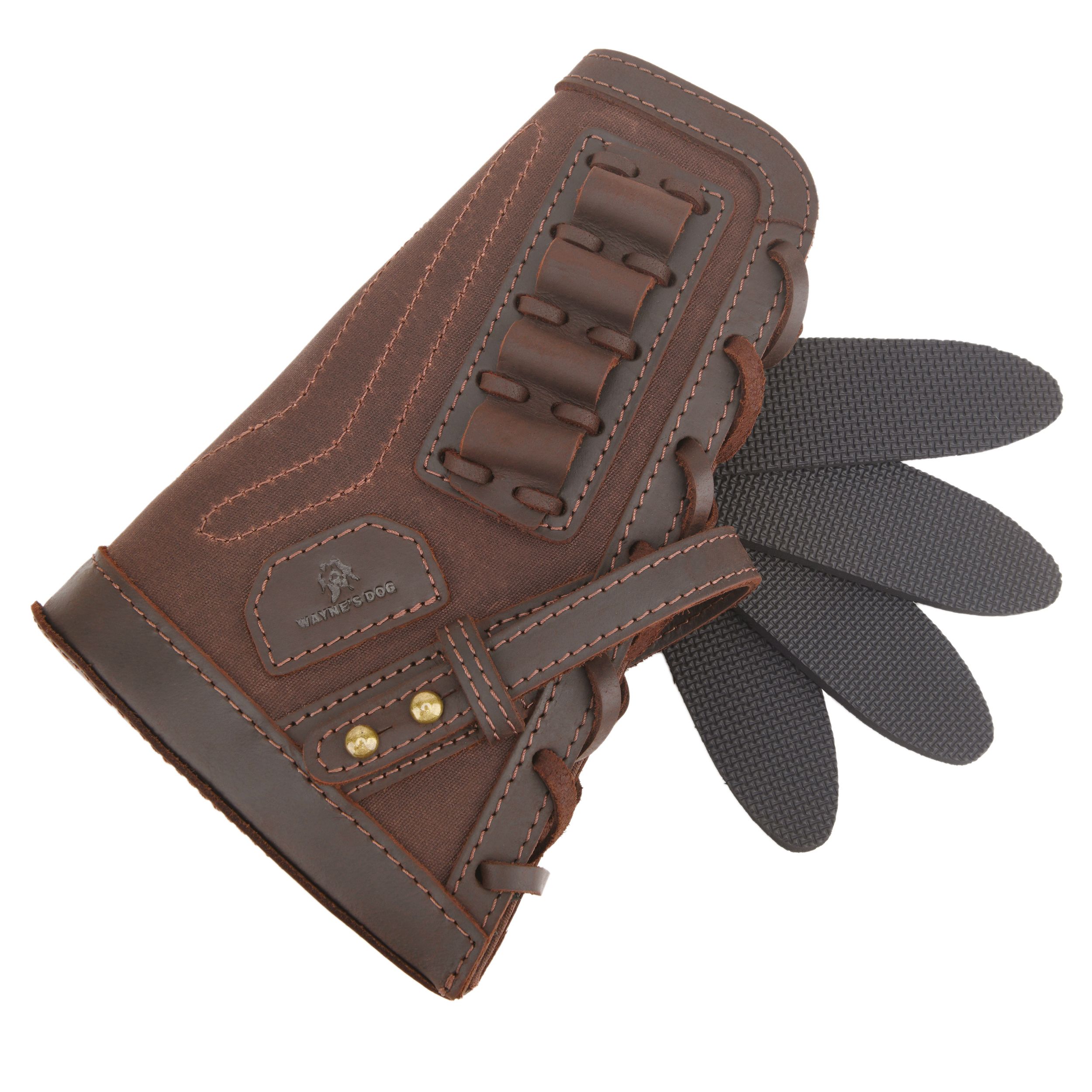 Leather No Drill Rifle Cheek Rest Buttstock Hunting Magazine Pouch