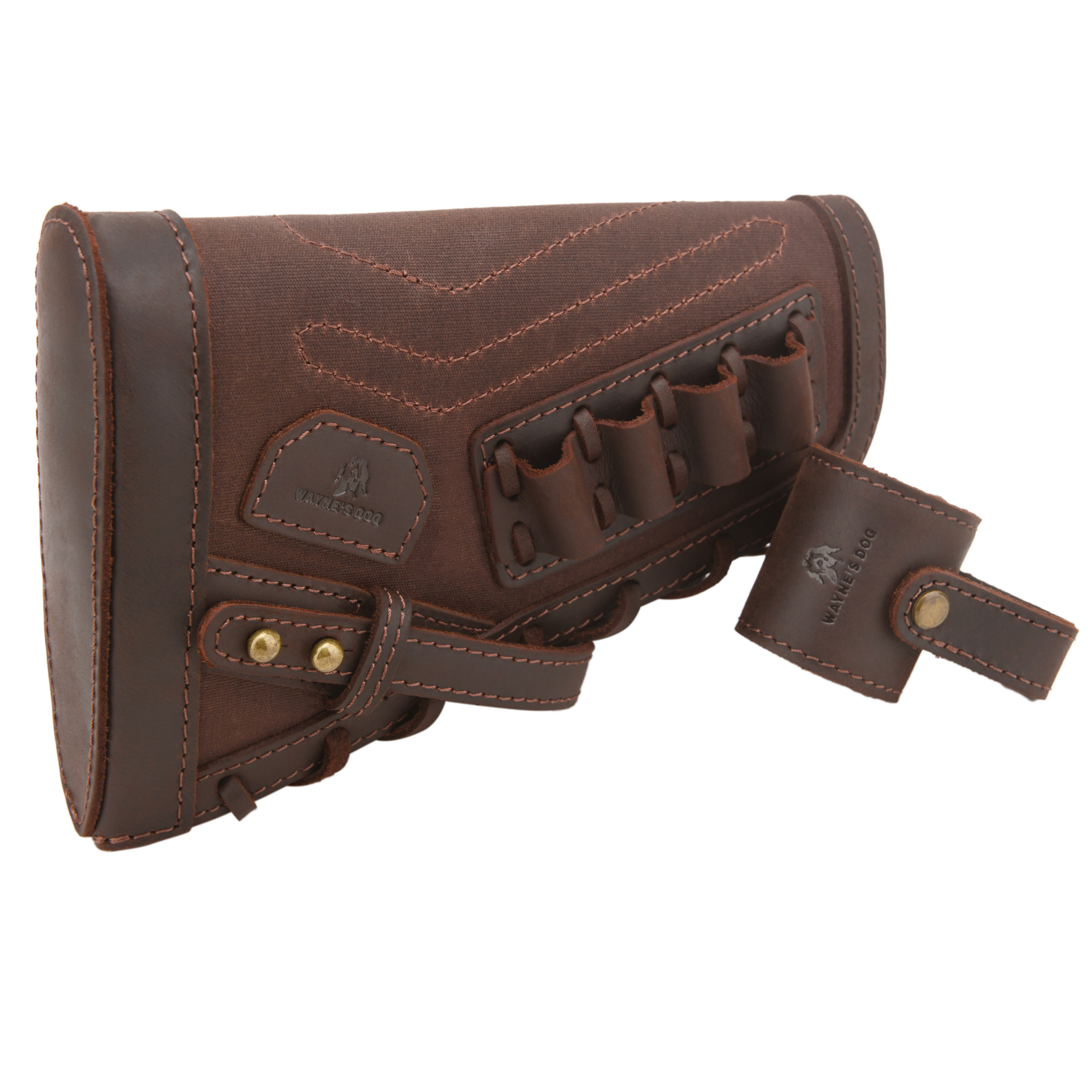 No Drill Gun Cheek Rest Buttstock with Leather Barrel Mount Loops
