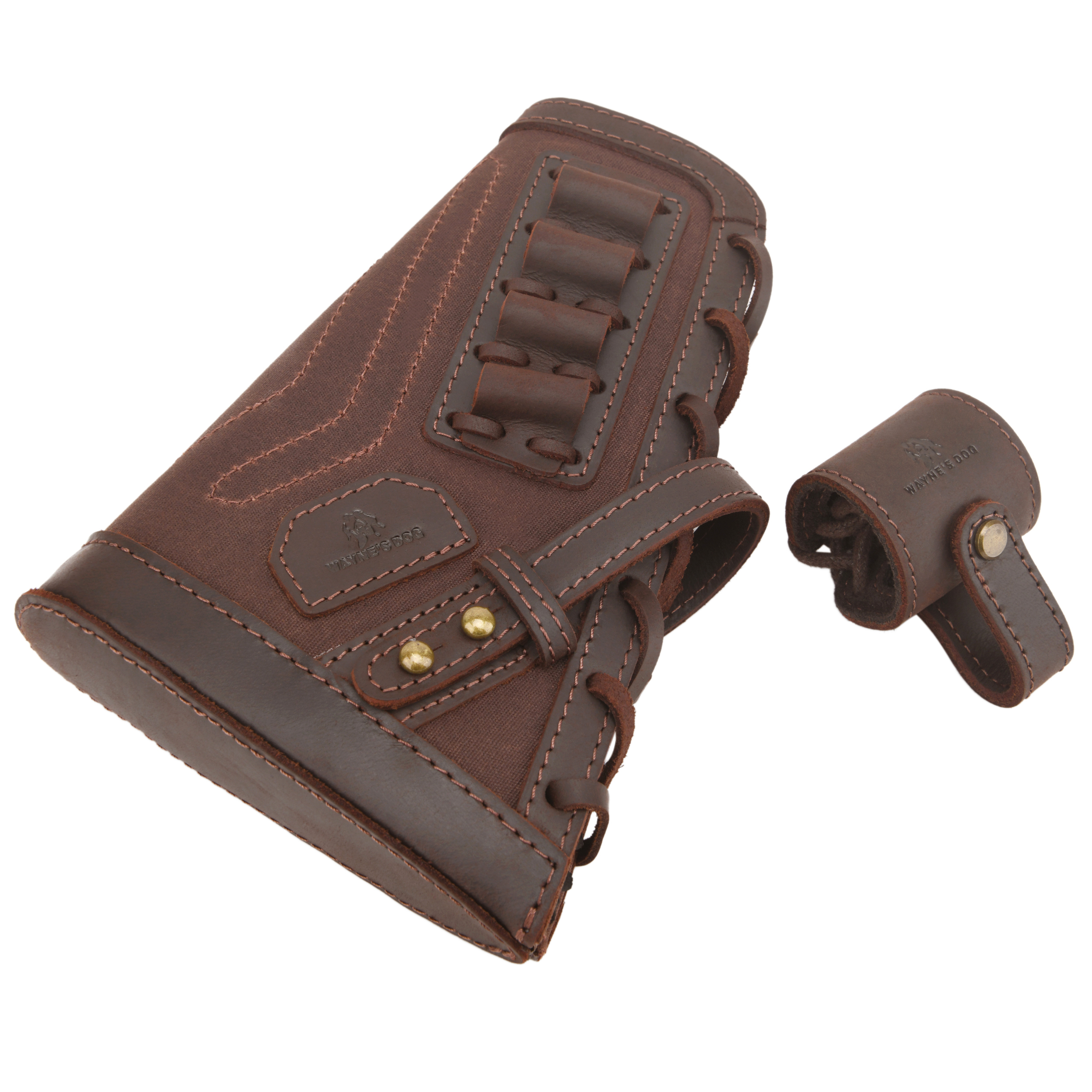 No Drill Gun Cheek Rest Buttstock with Leather Barrel Mount Loops