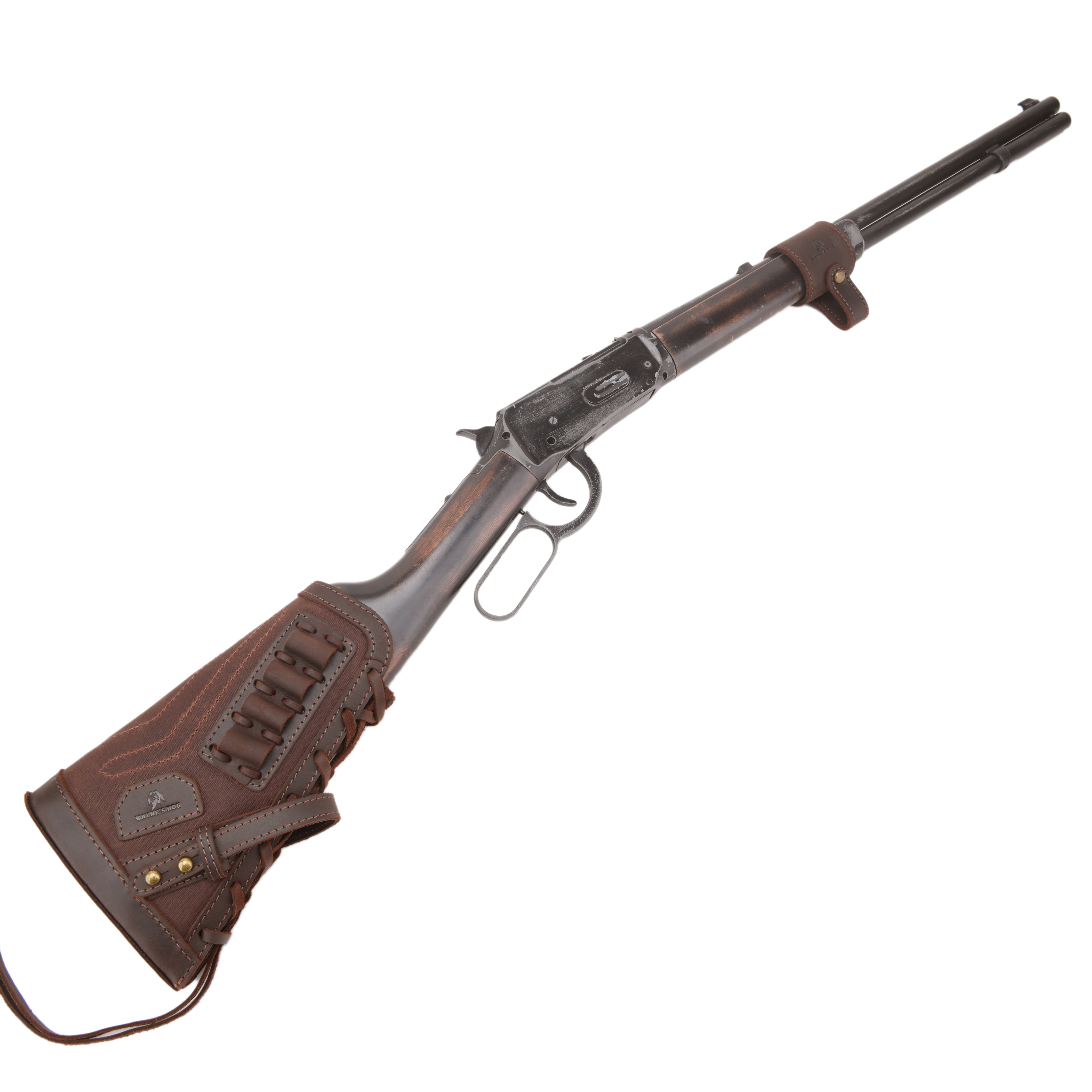 No Drill Gun Cheek Rest Buttstock with Leather Barrel Mount Loops