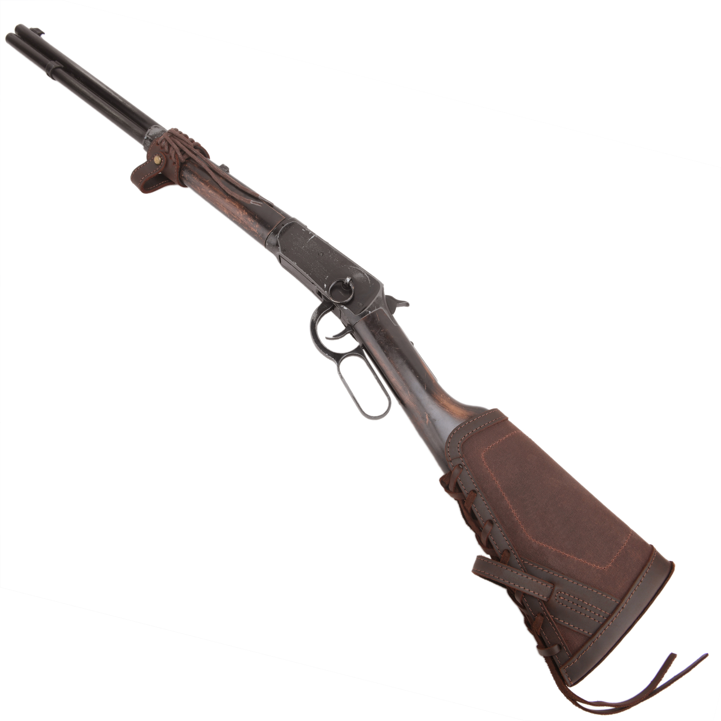 No Drill Gun Cheek Rest Buttstock with Leather Barrel Mount Loops