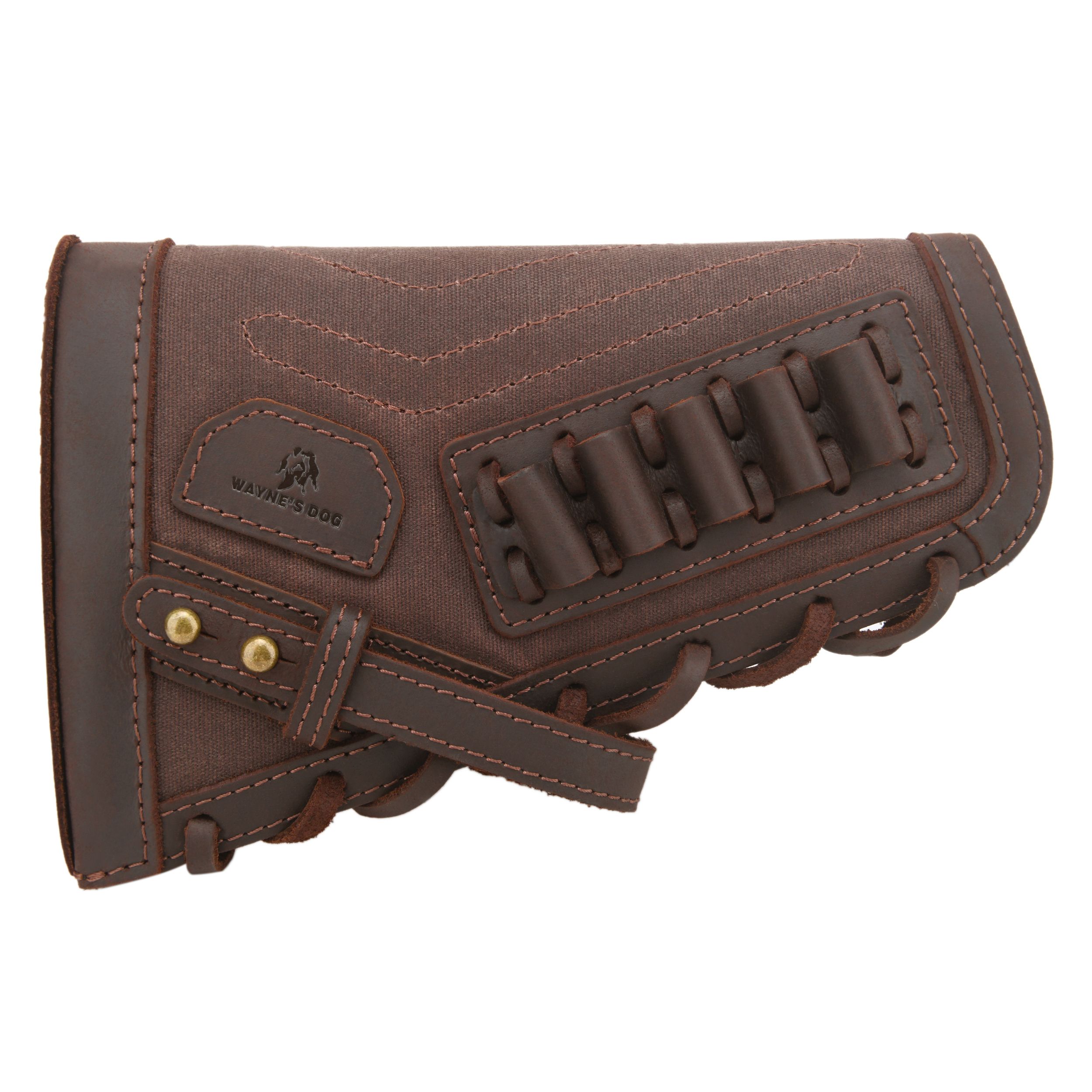 Leather No Drill Rifle Cheek Rest Buttstock Hunting Magazine Pouch