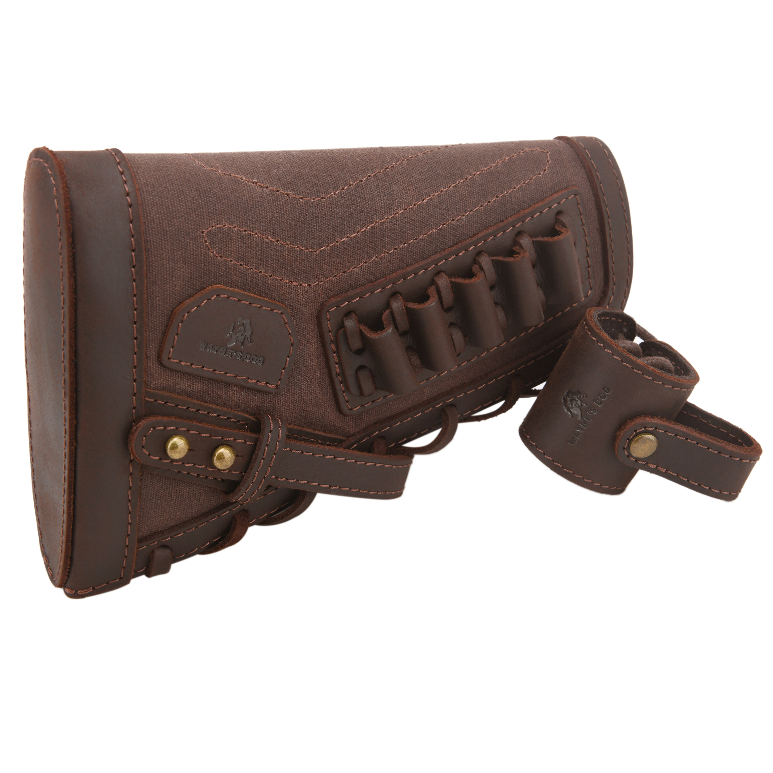 No Drill Gun Cheek Rest Buttstock with Leather Barrel Mount Loops
