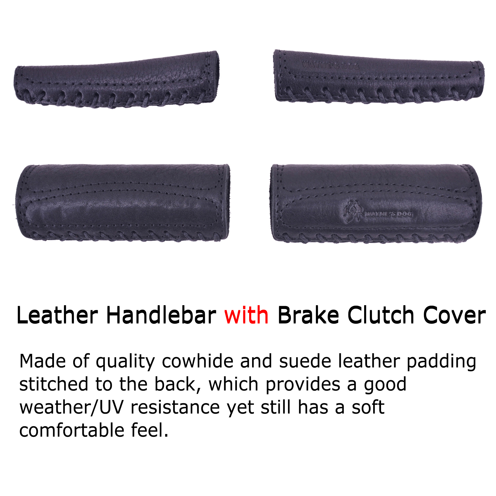  Leather Motorcycle Brake Clutch Covers With Leather Handlebar Grips Covers