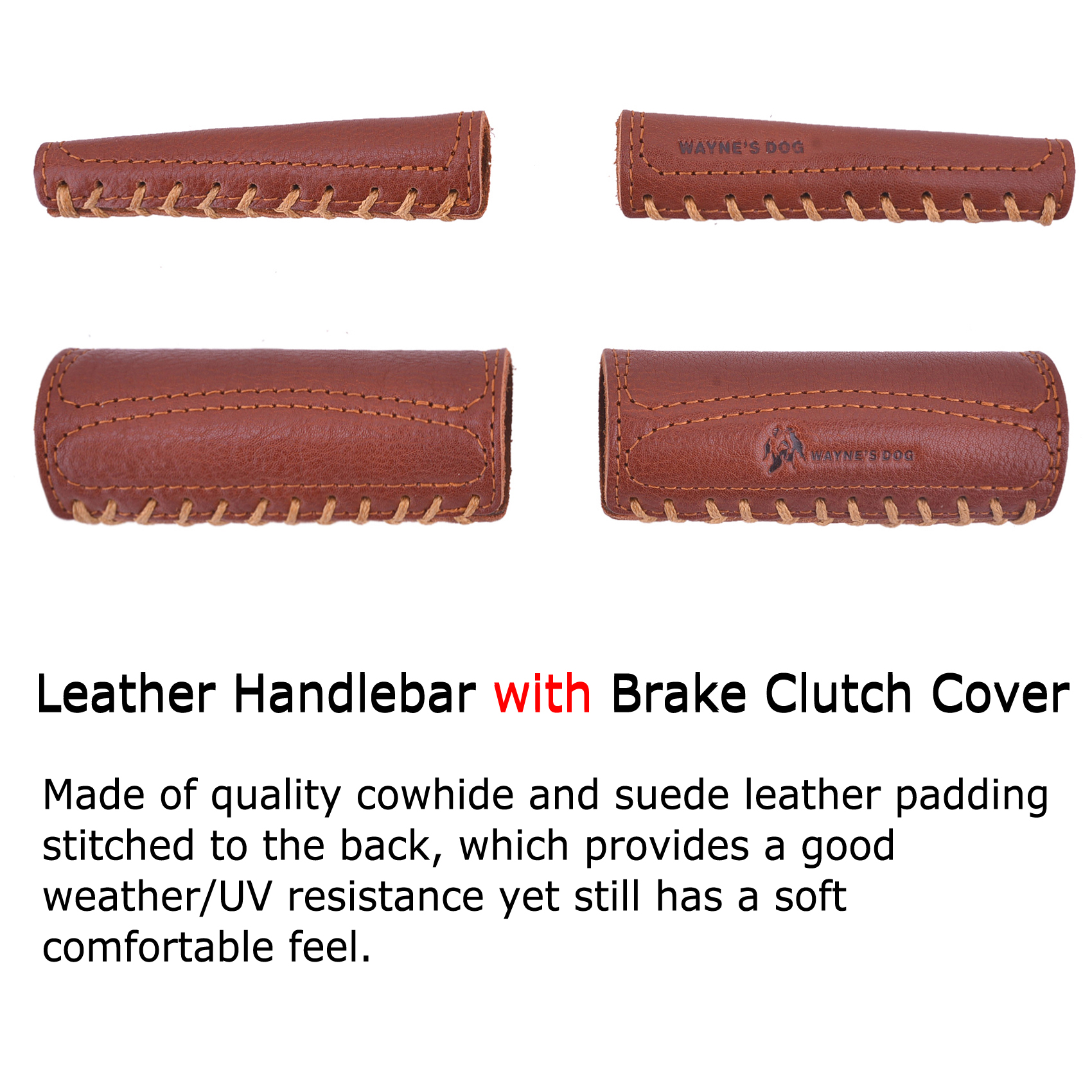  Leather Motorcycle Brake Clutch Covers With Leather Handlebar Grips Covers