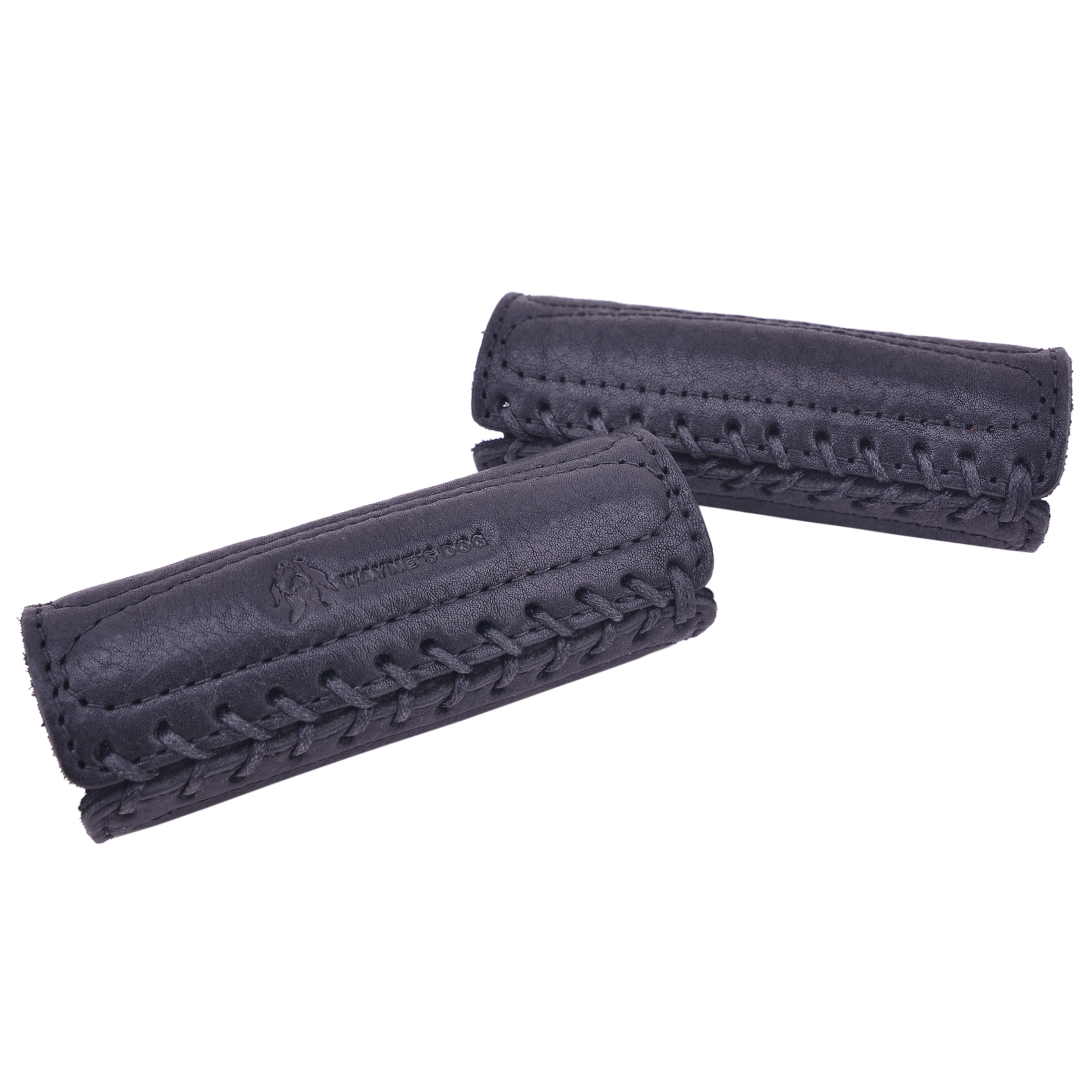 Leather Motorcycle Handlebar Grips Covers Padding Handlebar Sleeve Cover In Brown/Black