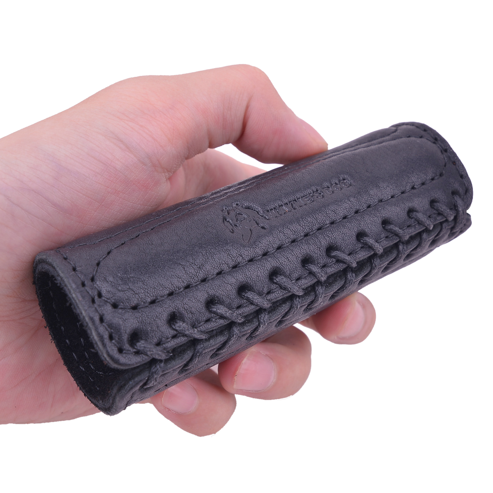 Leather Motorcycle Handlebar Grips Covers Padding Handlebar Sleeve Cover In Brown/Black