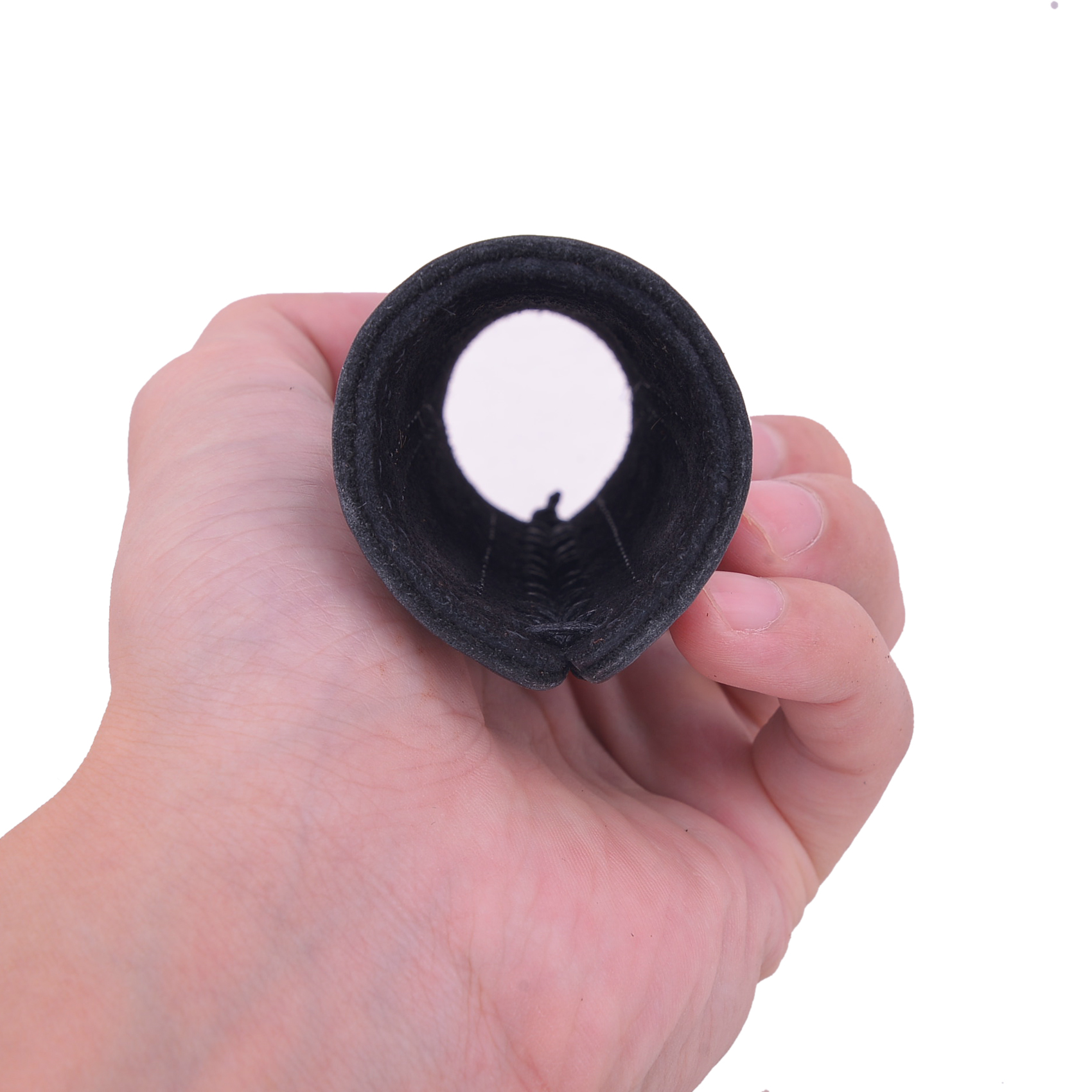 Leather Motorcycle Handlebar Grips Covers Padding Handlebar Sleeve Cover In Brown/Black