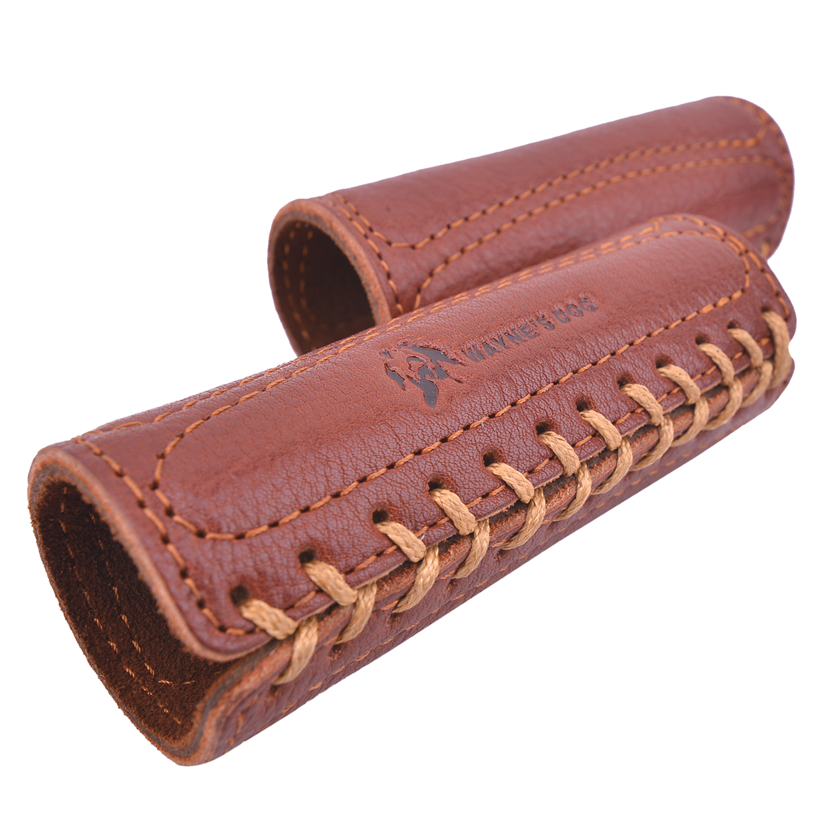 Leather Motorcycle Handlebar Grips Covers Padding Handlebar Sleeve Cover In Brown/Black