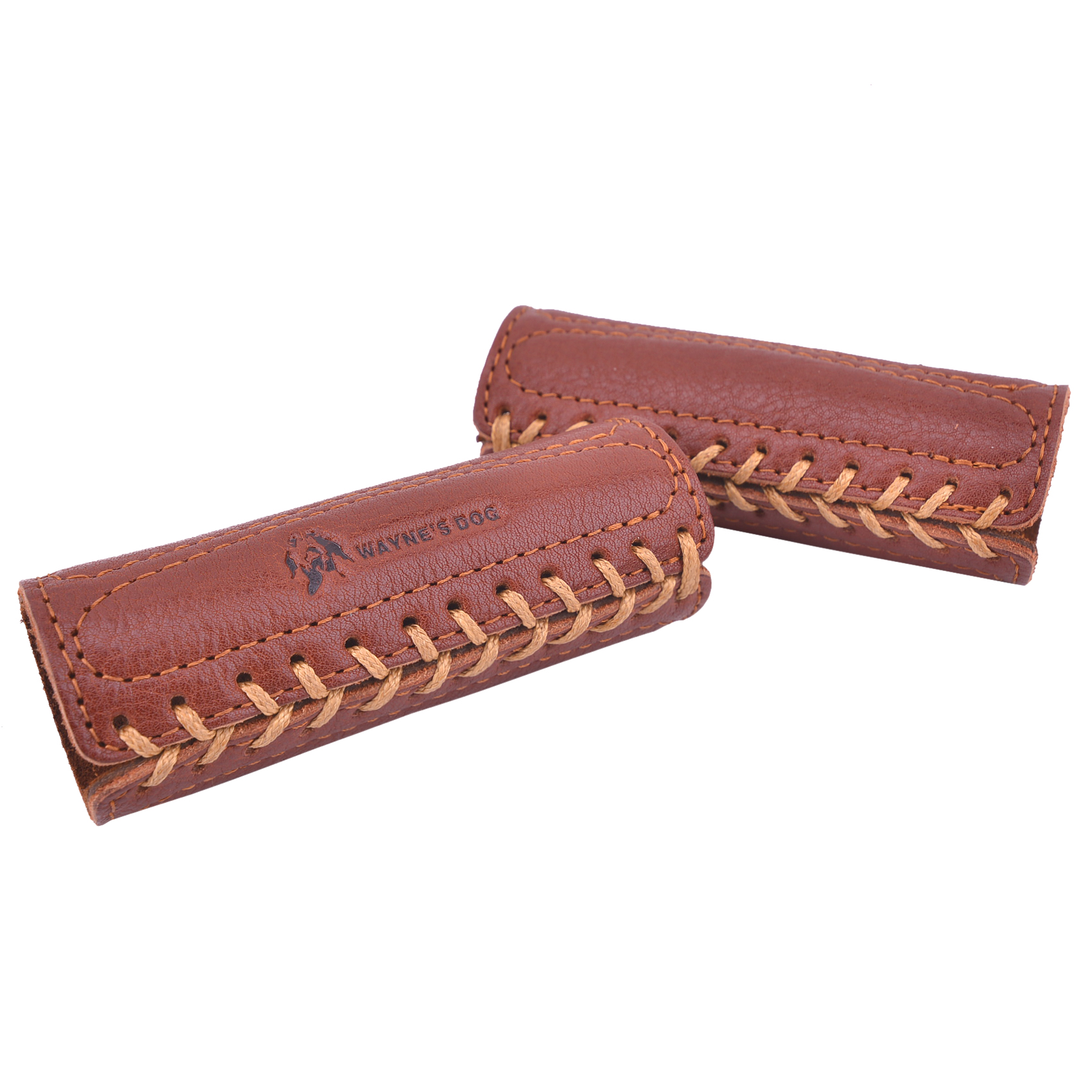 Leather Motorcycle Handlebar Grips Covers Padding Handlebar Sleeve Cover In Brown/Black