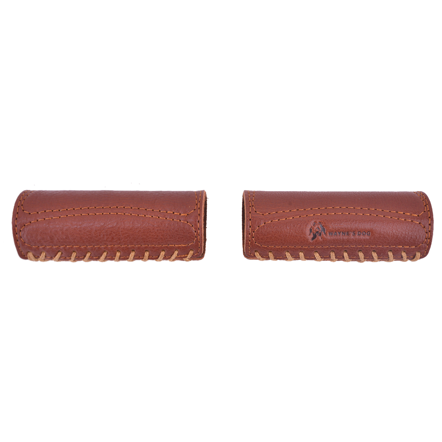 Leather Motorcycle Handlebar Grips Covers Padding Handlebar Sleeve Cover In Brown/Black
