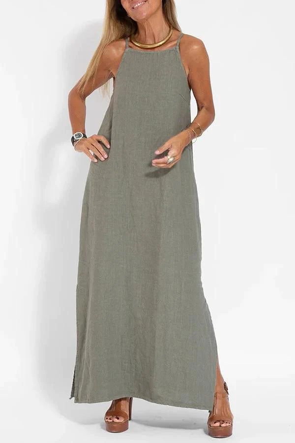 Maxi dress plain outlet color