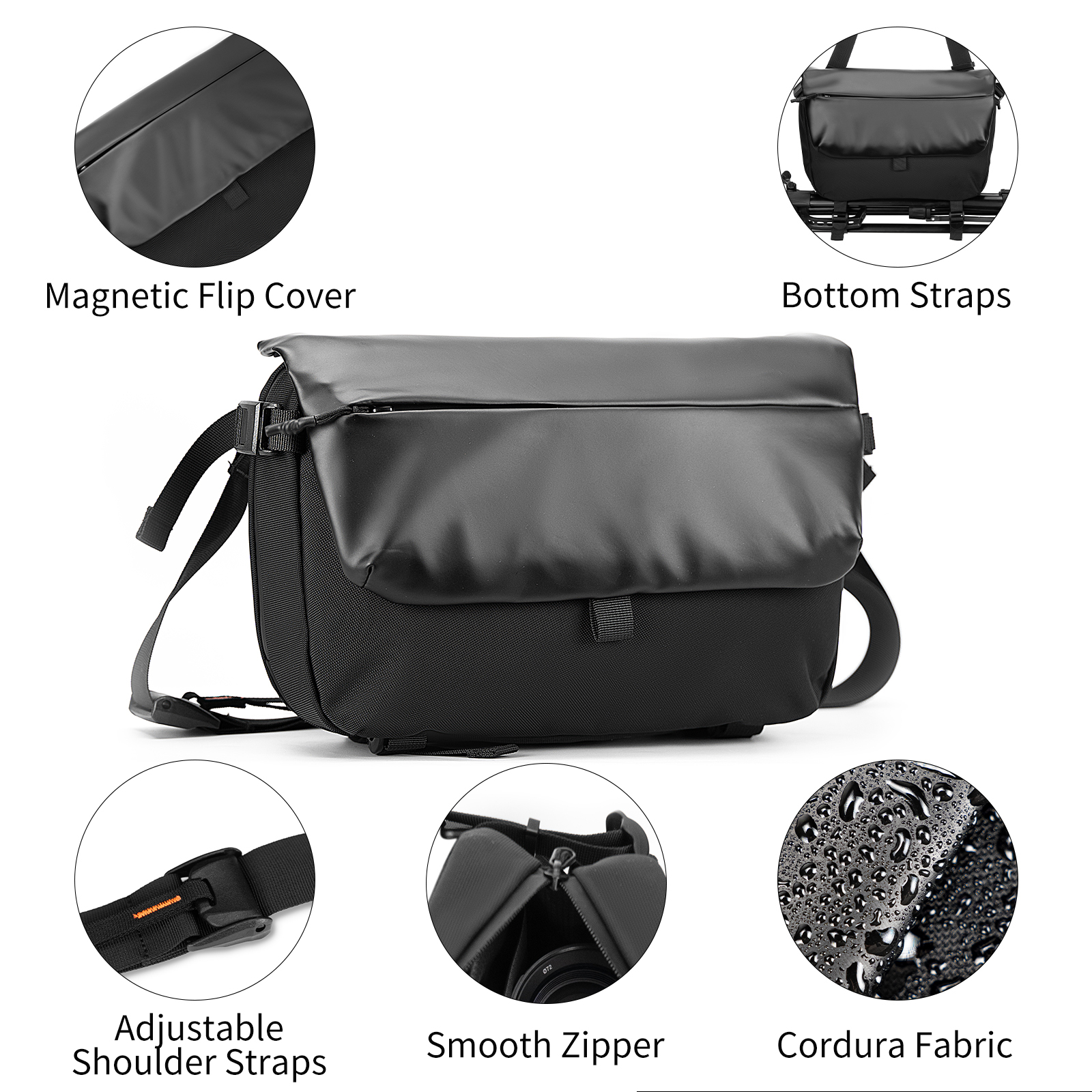 UMYDEAL CORDURA® Material Messenger Bag