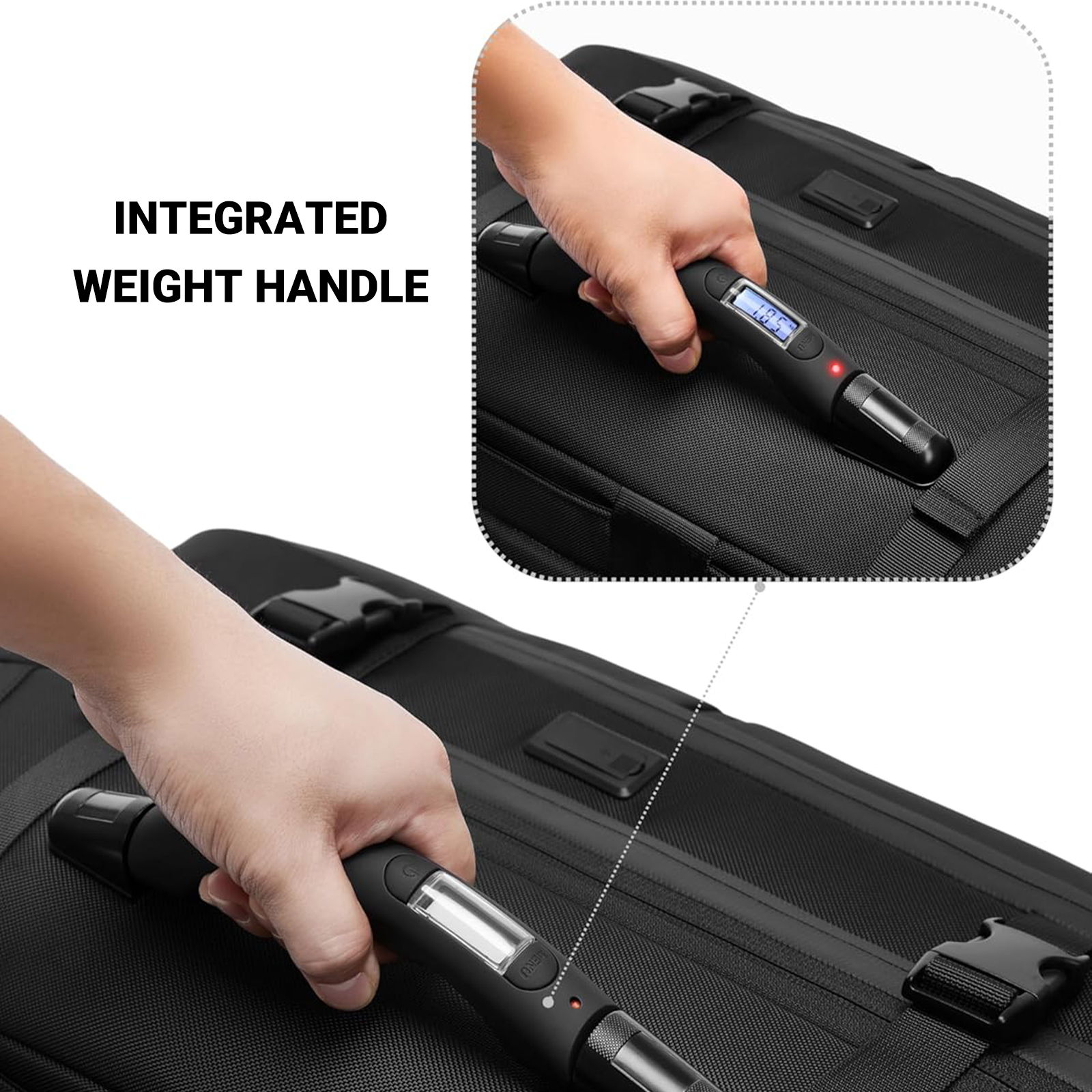 20-inch Carry on Vacuum Compression Travel Suitcase (70L), with Hidden Pull Rod, Weight Handle, TSA Lock, Charging Port