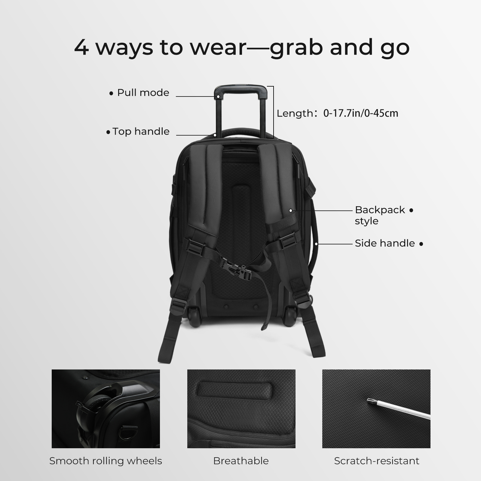 Carry on 18-inch Underseater Waterproof Lightweight Overnight Suitcase