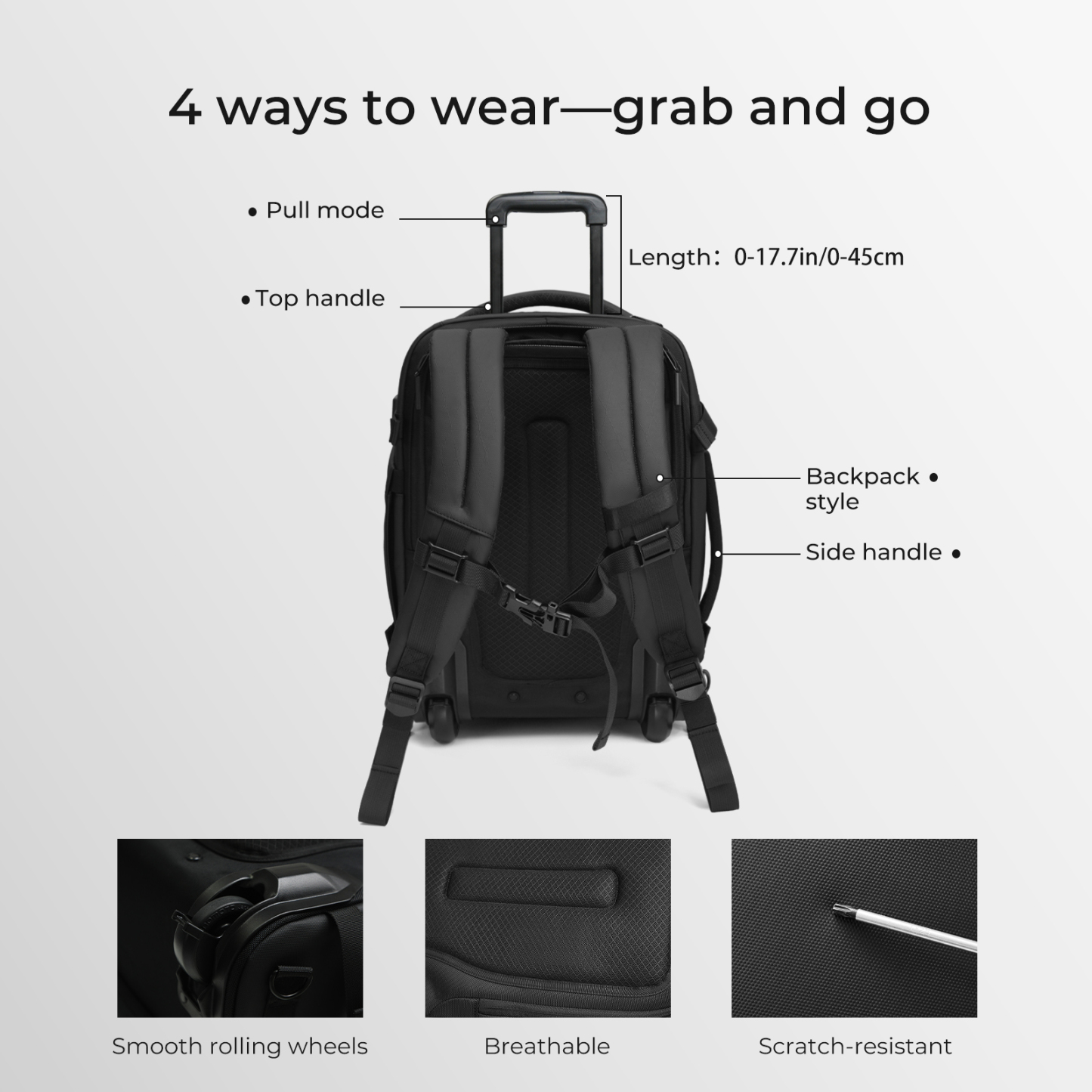 Carry on 18-inch Underseater Waterproof Lightweight Overnight Suitcase