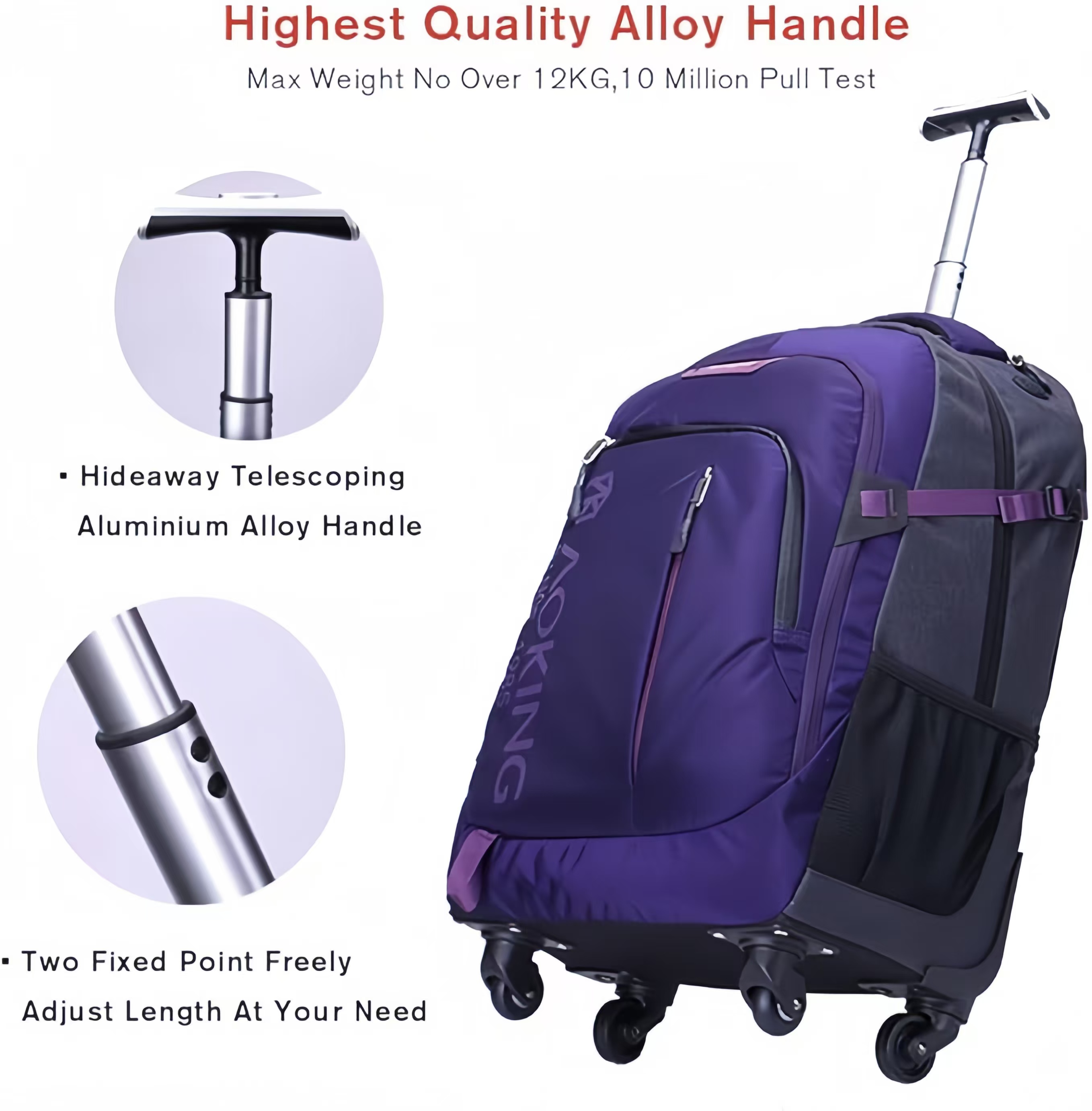 9700 Carry on 20/22″ Waterproof Lightweight Suitcase For Travel and Daily-use