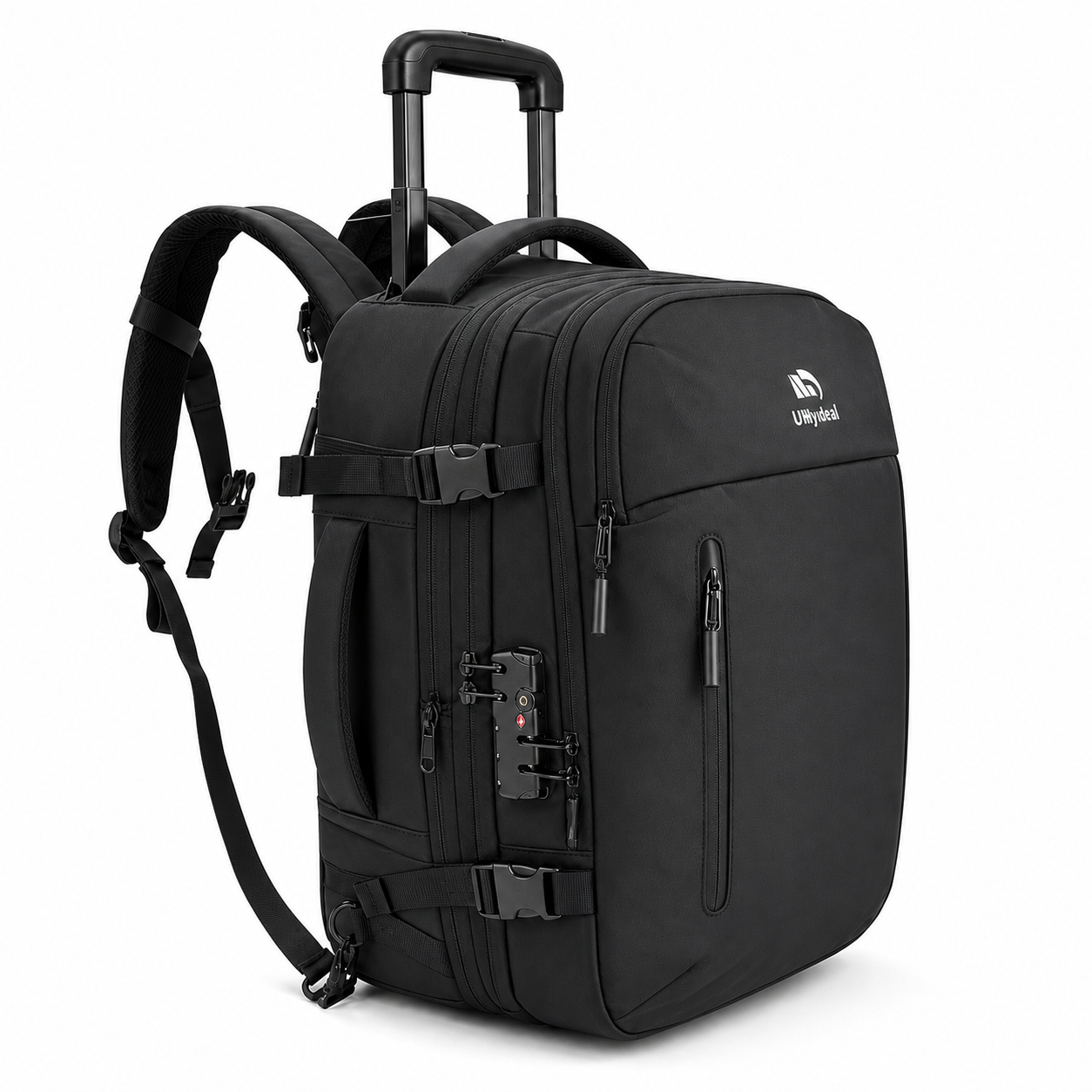 20-inch Carry on Vacuum Compression Travel Suitcase, with Hidden Pull Rod, TSA Lock, Charging Port