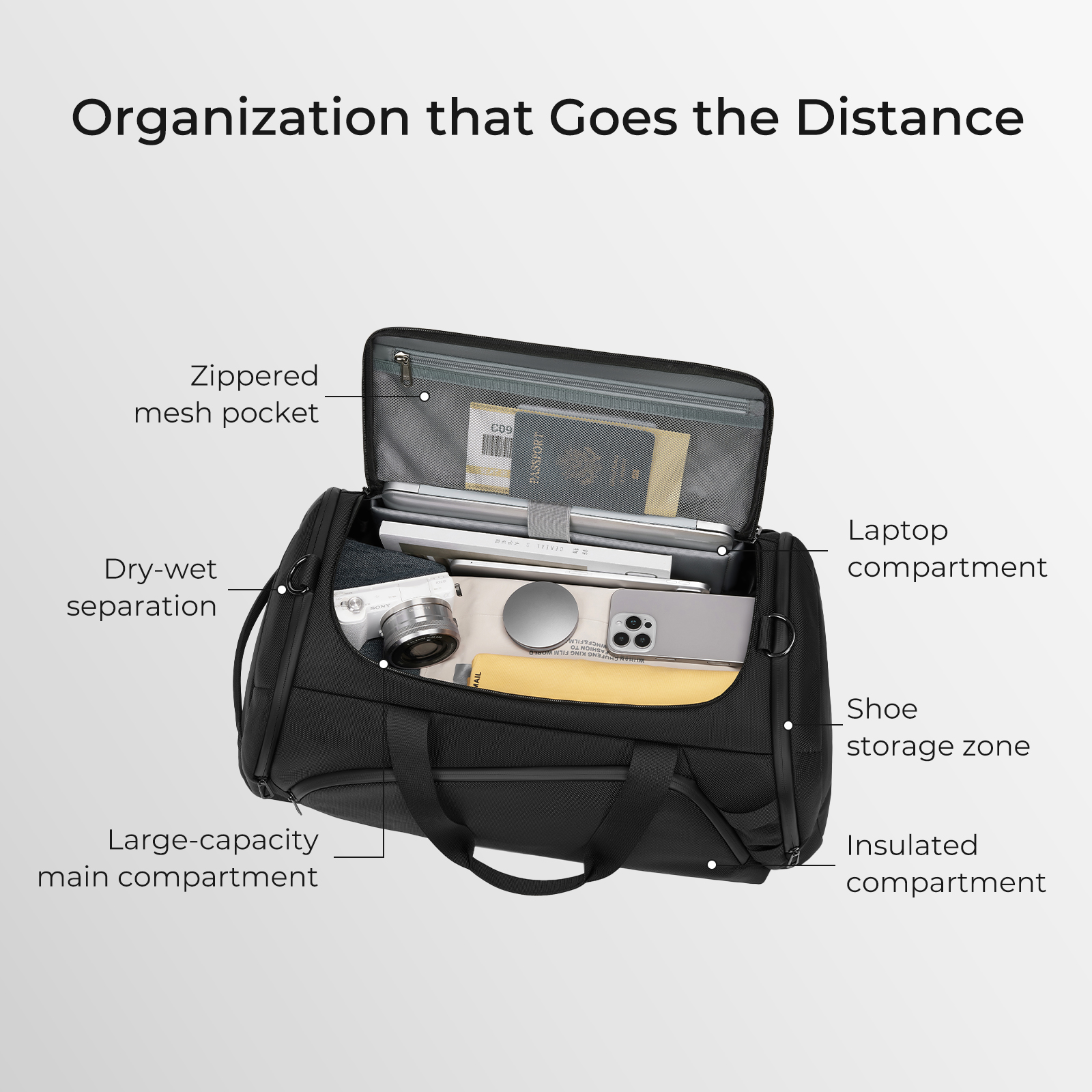  40L Carry on CORDURA® Material Travel Duffle Bag