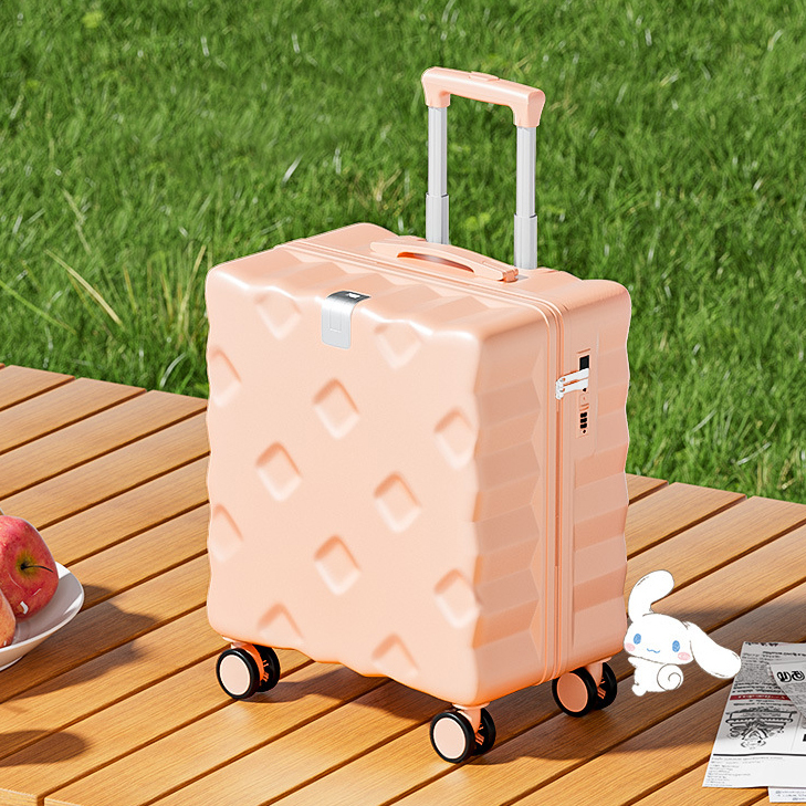 Carry-On 20-Inch Luggage Travel Cup Holder USB Interface Large Suitcase 4 Wheels Lightweight